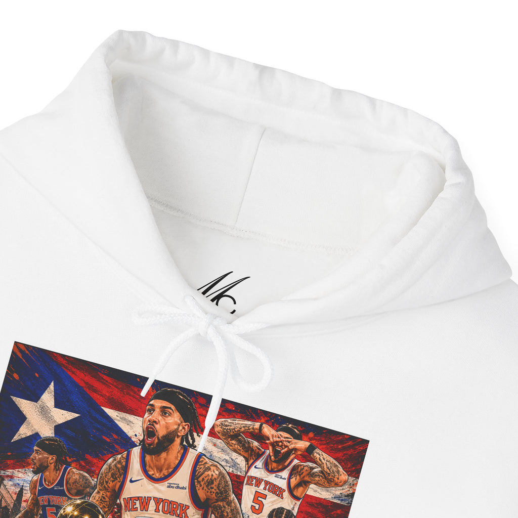 NY-K Retro Player Collage Hoodie — Basketball Fan Sweatshirt