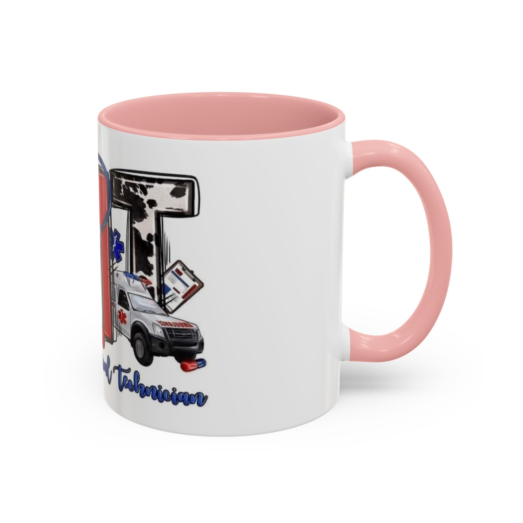 EMT Coffee Mug — Emergency Medical Technician Ambulance Stethoscope Design (11/15oz) Medical Christmas Mug