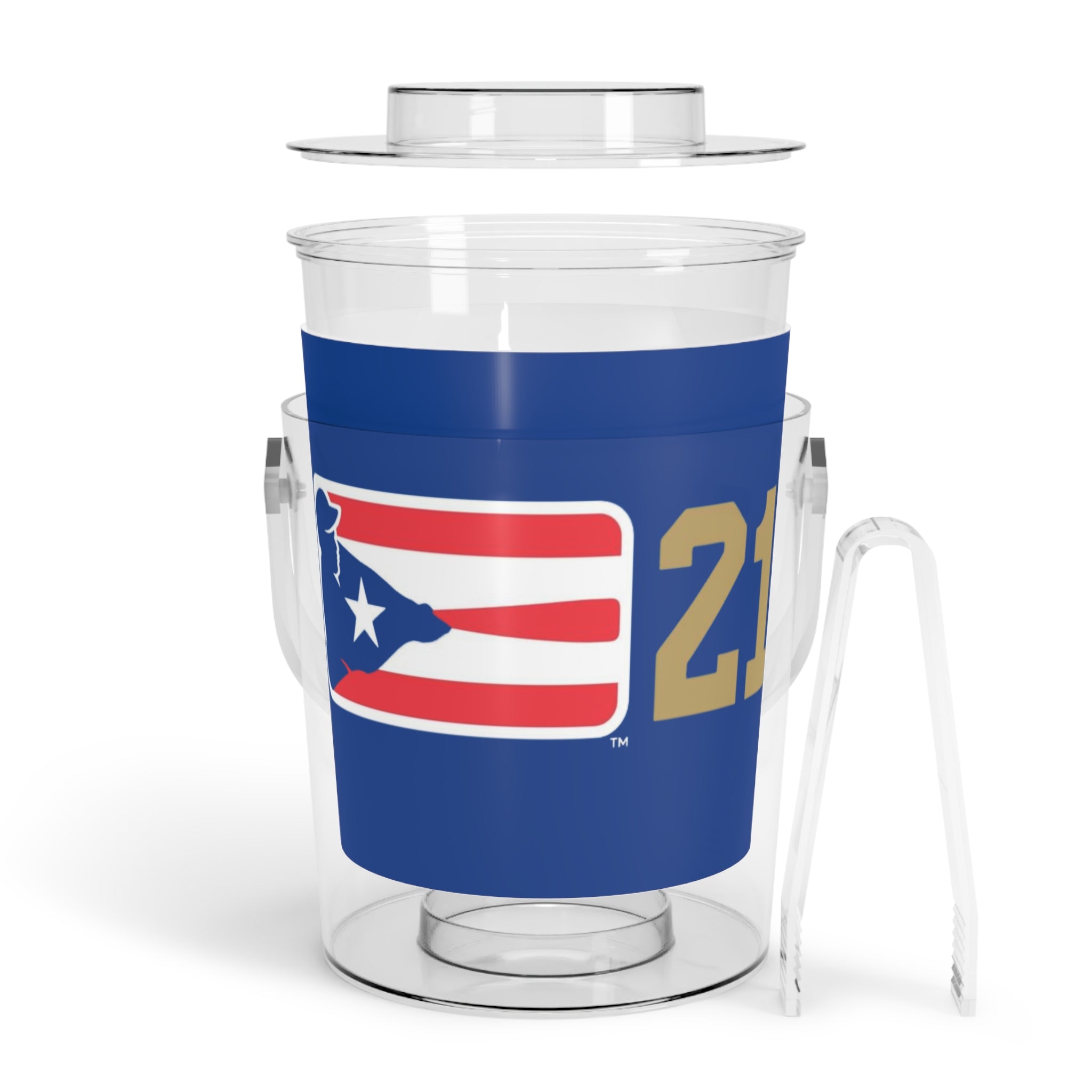Puerto Rico Baseball 21 Ice Bucket with Tongs