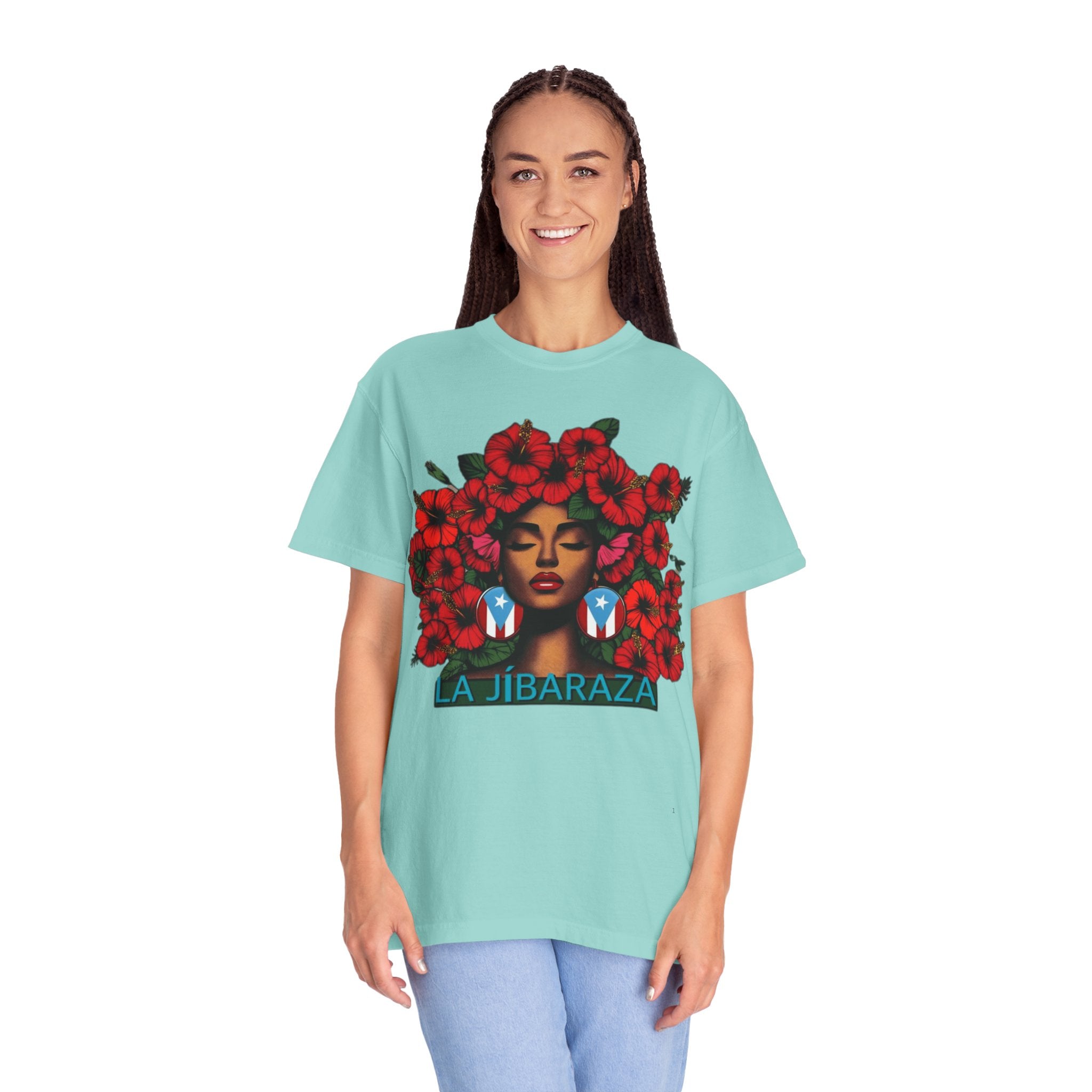 Puerto Rico Navidades T-Shirt — "La Jíbaraza" Floral Puerto Rican Pride Tee