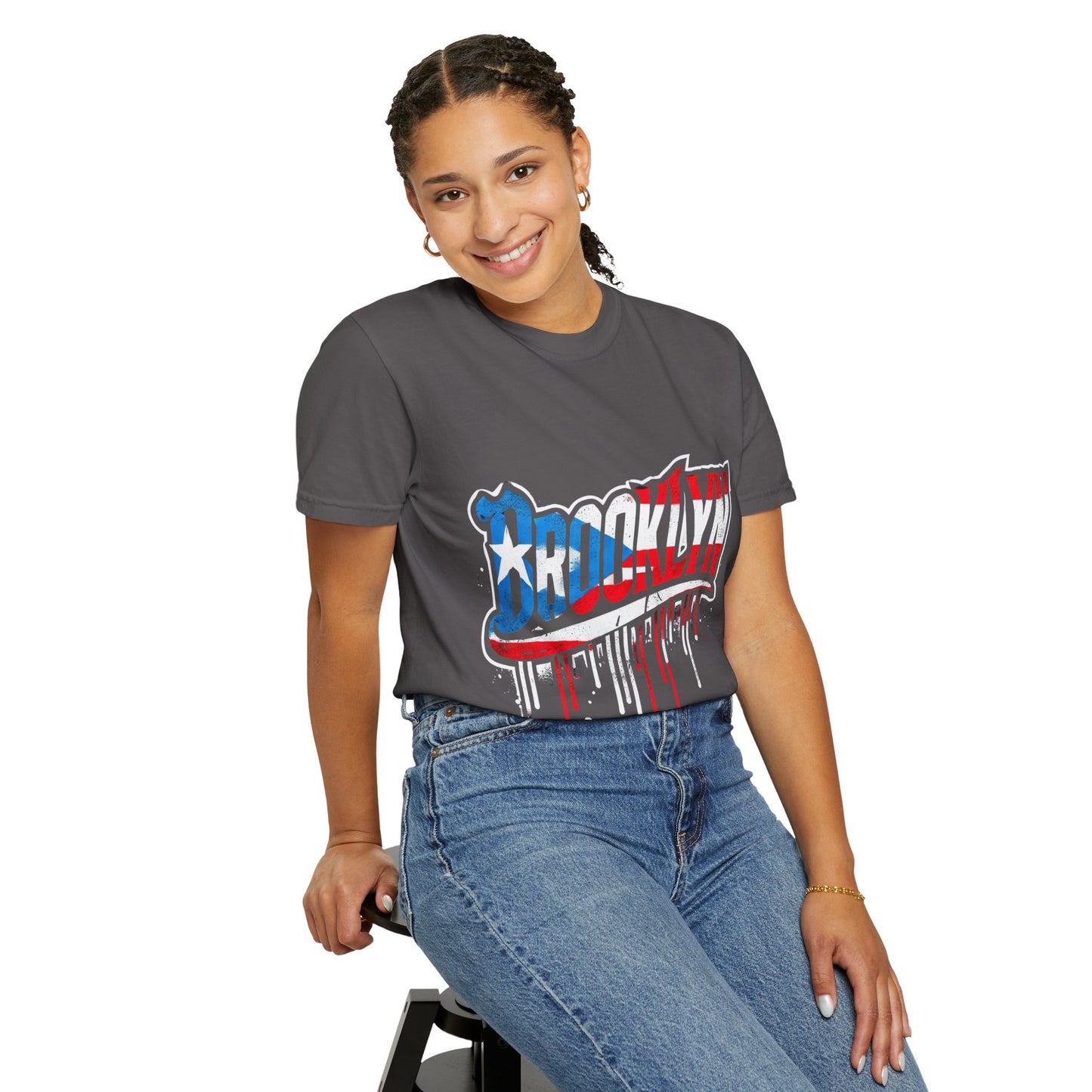 New York Meets Puerto Rico Brooklyn Style Unisex T-Shirt,  Streetwear Fashion