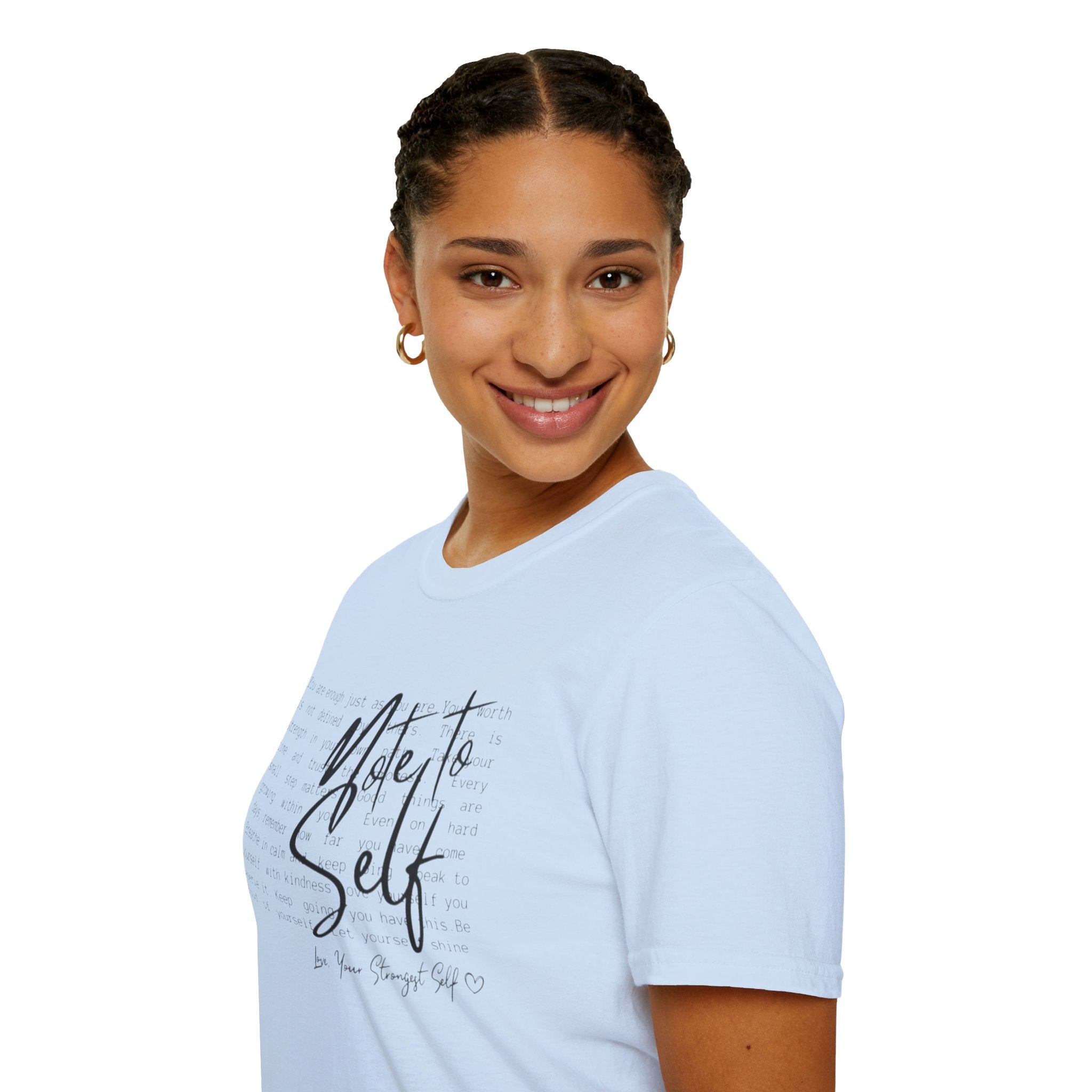 Note to Self T‑Shirt  Minimal Script Inspirational Tee