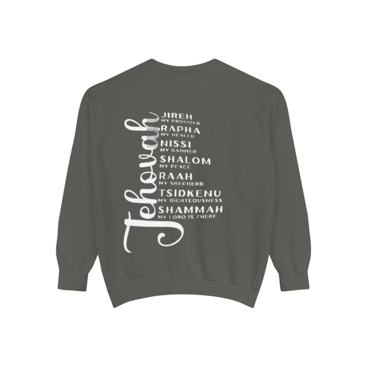 Jehovah Names Sweatshirt  Christian Faith Scriptural Names Pullover