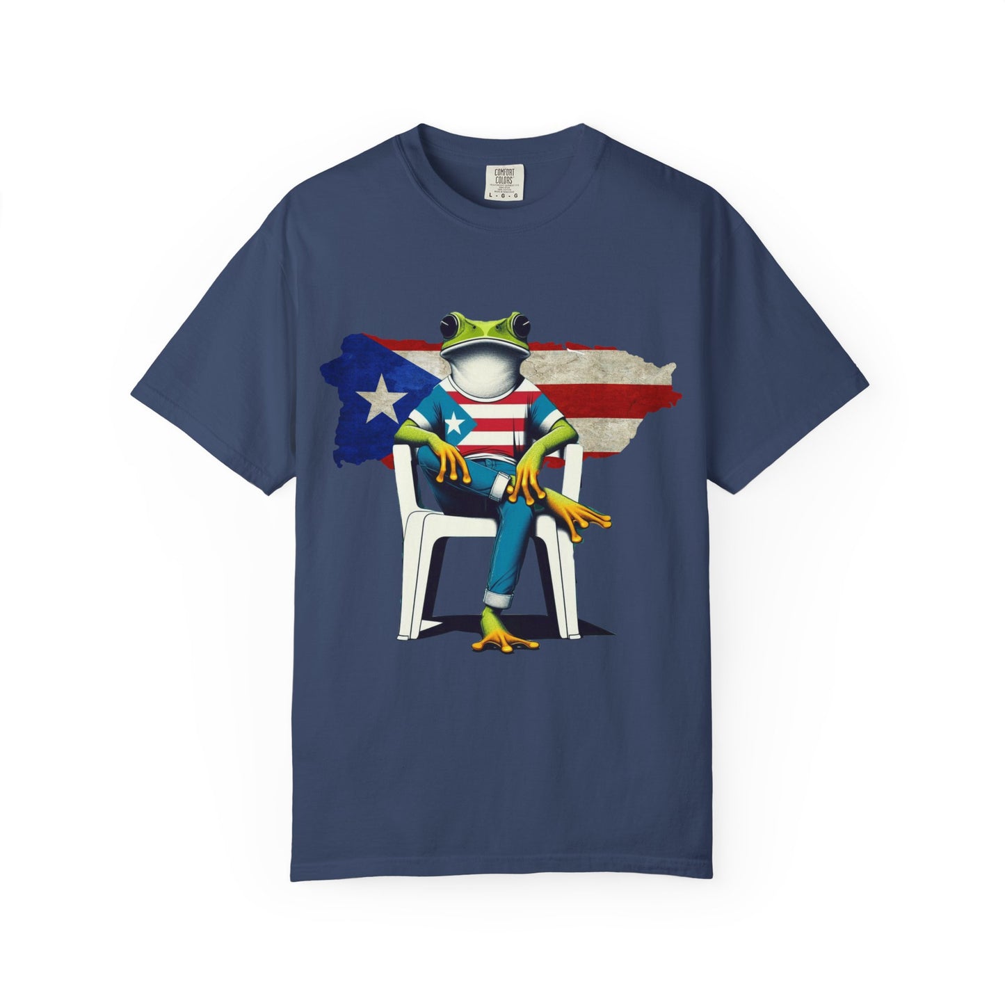 Patriotic Puerto Rican Shirt Patriotic Frog T-shirt, Humor Shirt, Gift for Nature Lovers, Summer BBQ Outfit