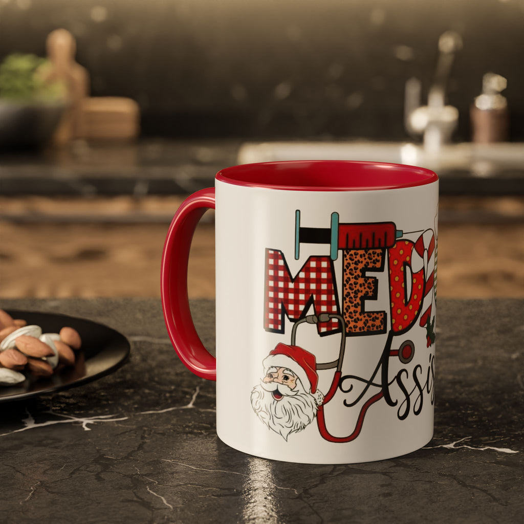 Medical Assistant Christmas Mug — Festive Colorful 11oz/15oz Coffee Cup Medical Christmas Mug