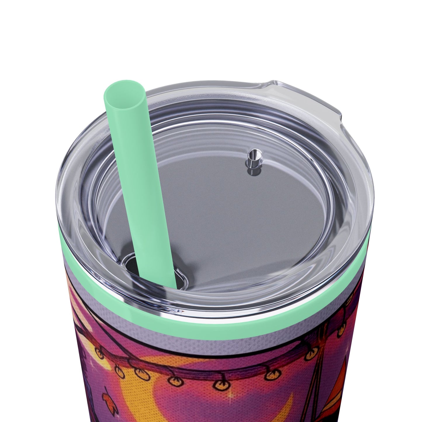 🎁 Spooky season gifts Enchanting Libra Skinny Tumbler with Straw | 20oz | Perfect for Halloween, Witchy Vibes, Astrology Lovers, Gift Idea, Custom Beverage Holder
