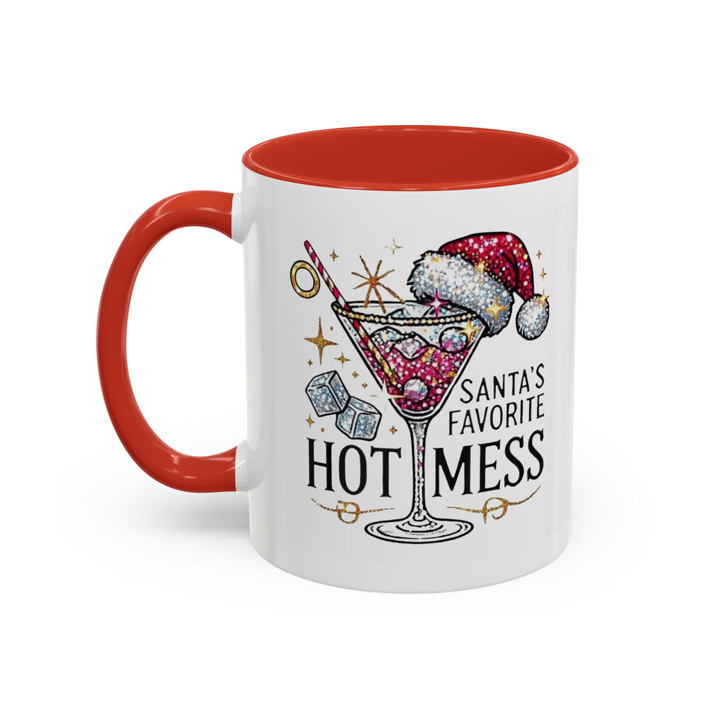 Accent Coffee Mug - "Santa's Favorite Hot Mess" Holiday Cocktail Mug (11/15 oz)