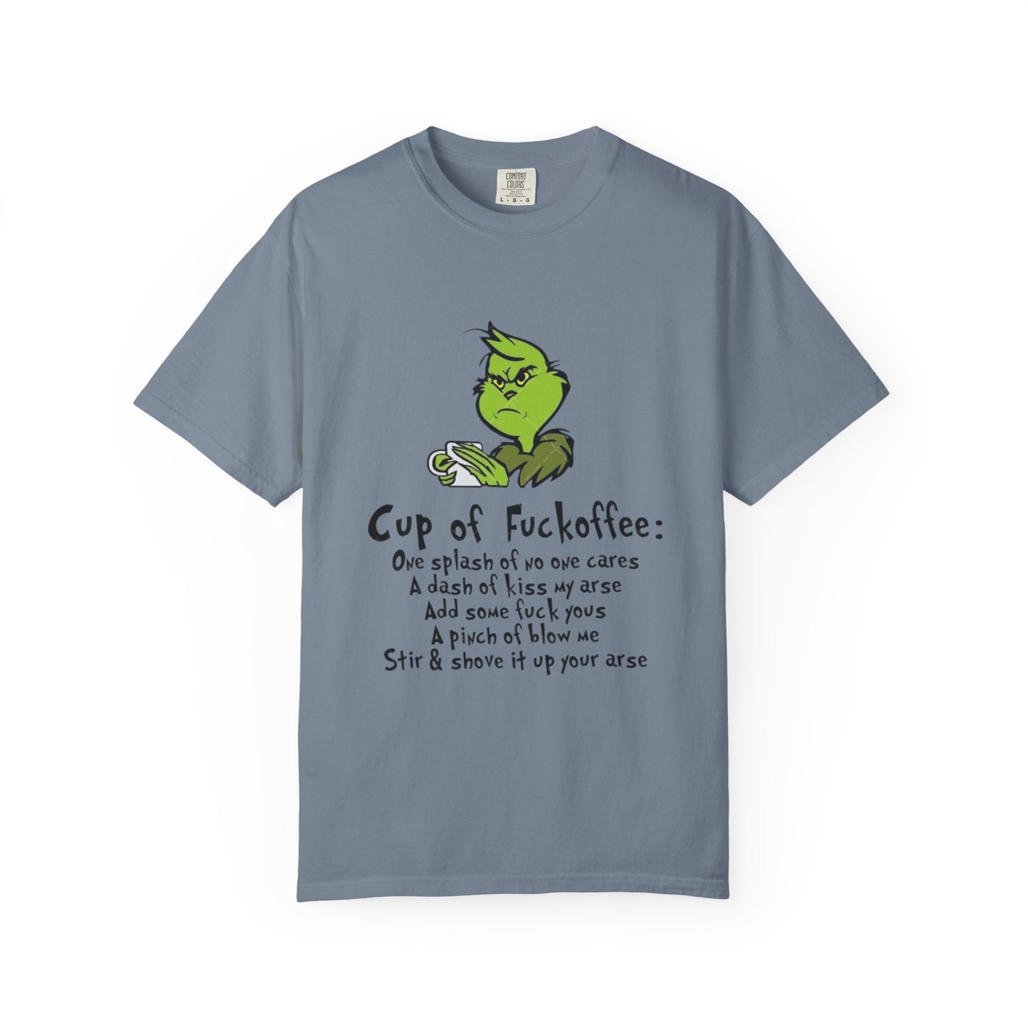 Holiday Graphic Tees  Cozy Festive Wear Funny Grinch-Inspired Unisex T-Shirt Cup of Fuckoffee