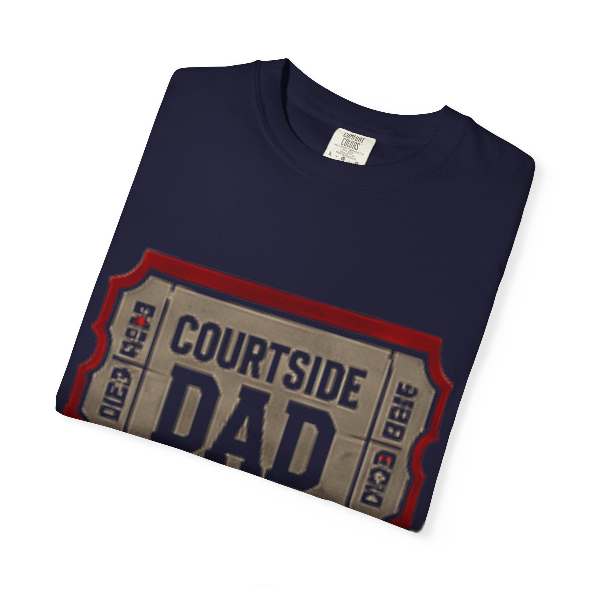 Courtside Dad T-Shirt — Vintage Ticket-Style Basketball Dad Tee