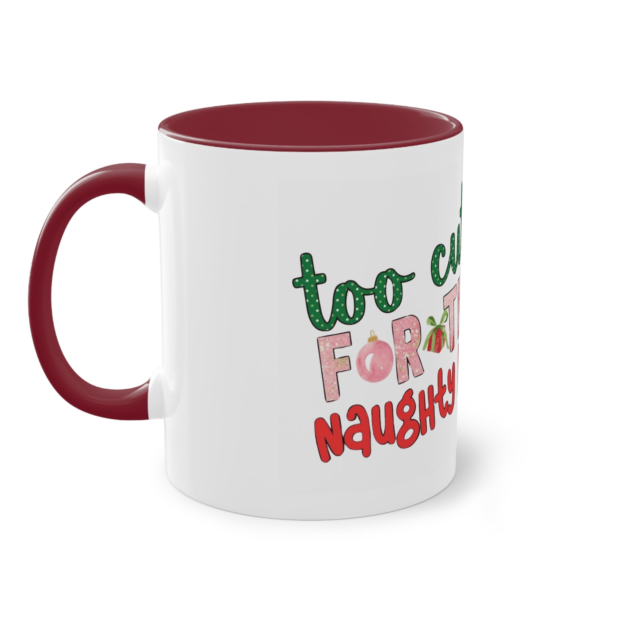 Cute Grinch Two-Tone Coffee Mug - Perfect for Holiday Cheer! Christmas Mugs Collection