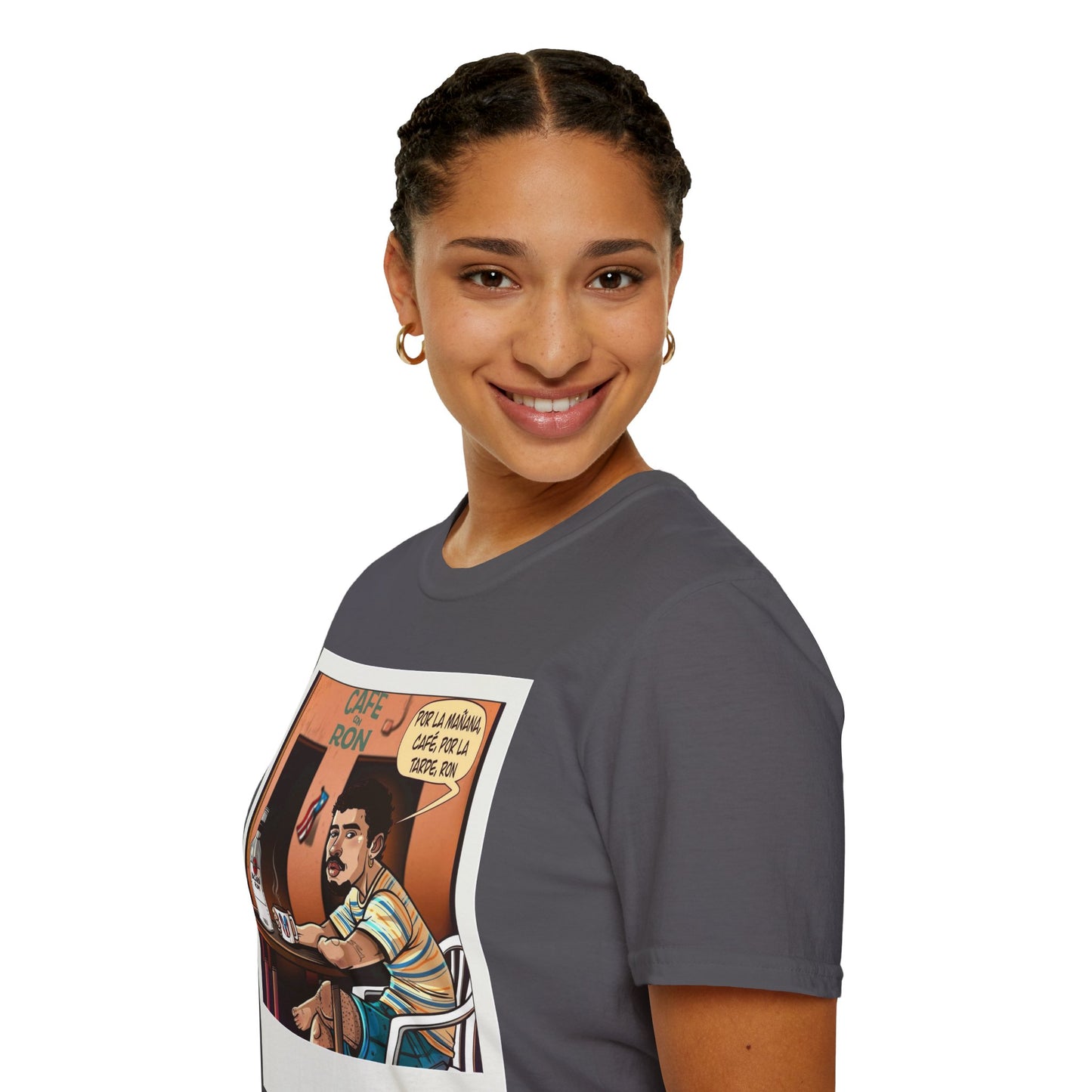 POR LA MANANA CAFE  Coffee Lovers, Casual Wear, Unisex Fashion Proud Puerto Rican Tee  Puerto Rican Heritage Shirt