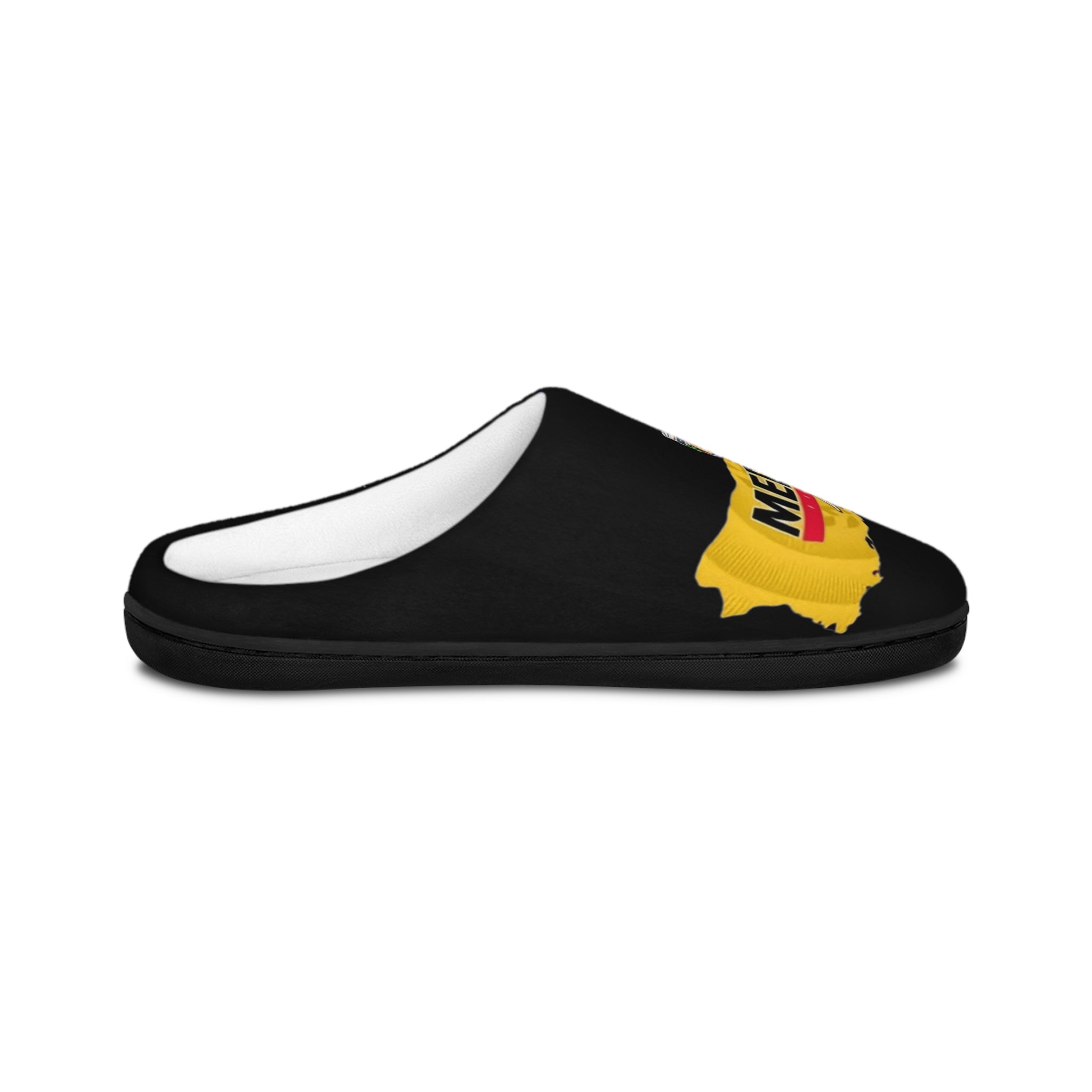 Medalla Puerto Rico Map Slippers — Men's Indoor Cozy House Shoes