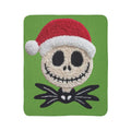 Magical Christmas Cartoon Blanket Christmas Skull Sherpa Blanket  Santa Hat Jack Skellington Holiday Throw