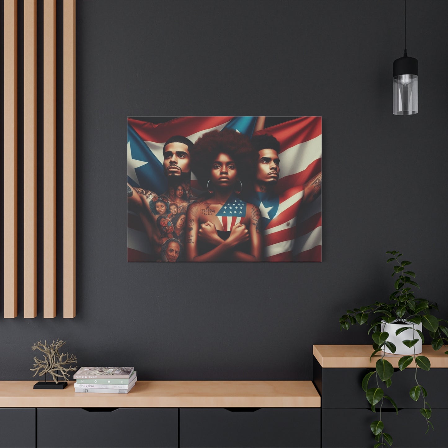 Rooted in Culture, Radiating Power Puerto Rican Wall Art, Unique Gift, Empowering Decor