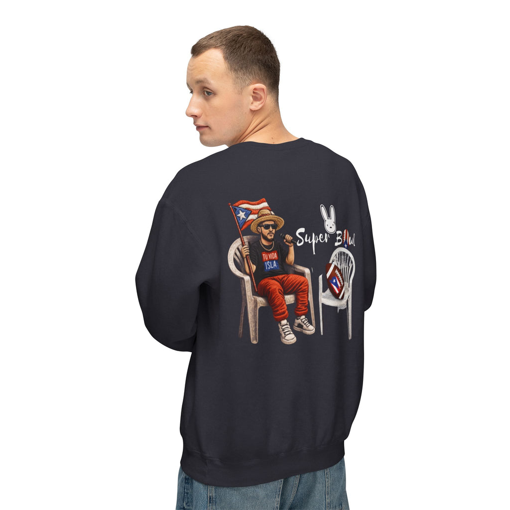Benito Super Bowl 94 Puerto Rico Shirt Chair Vibes Crewneck Sweatshirt