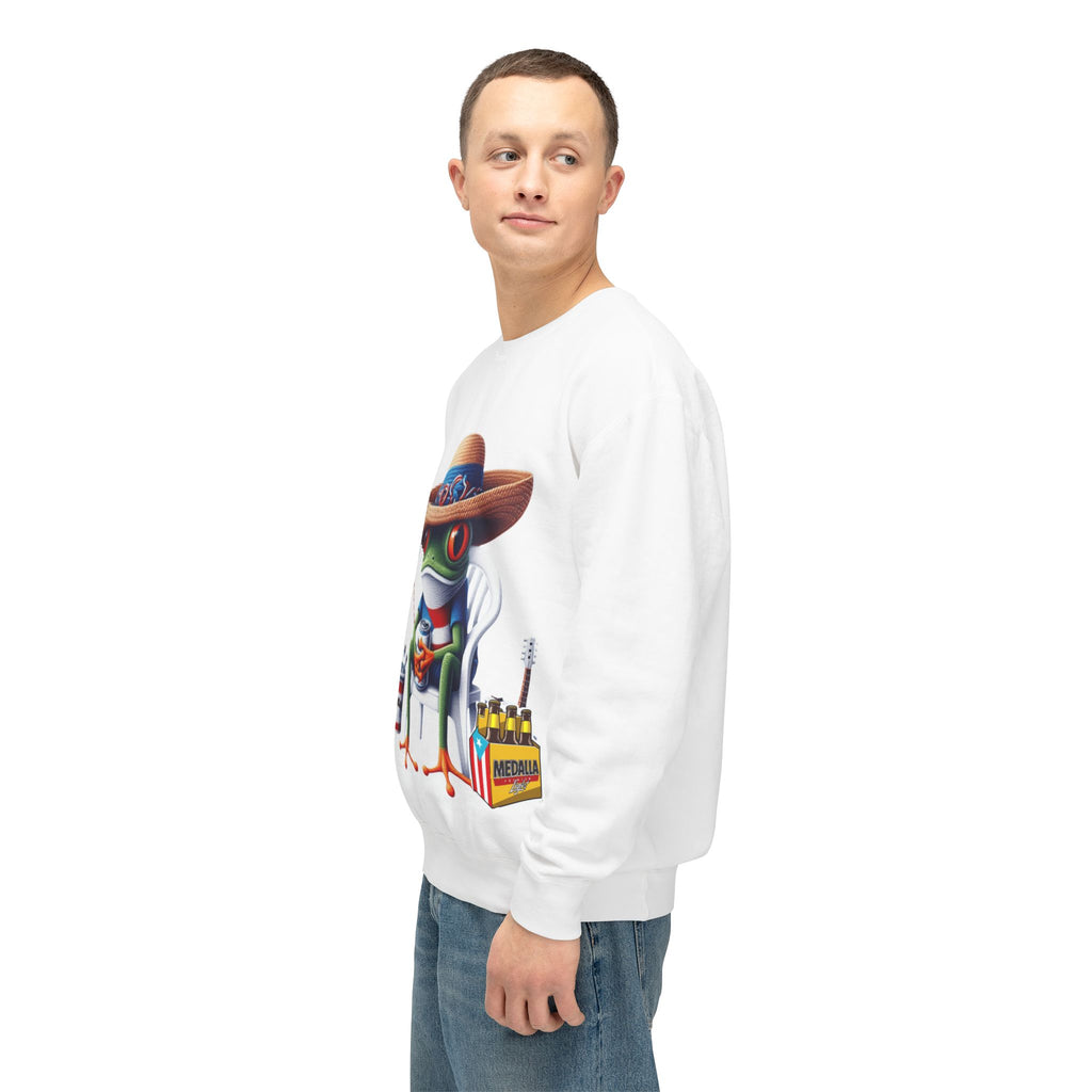 Coqui in Sombrero Crewneck Sweatshirt Puerto Rico’s Navidades