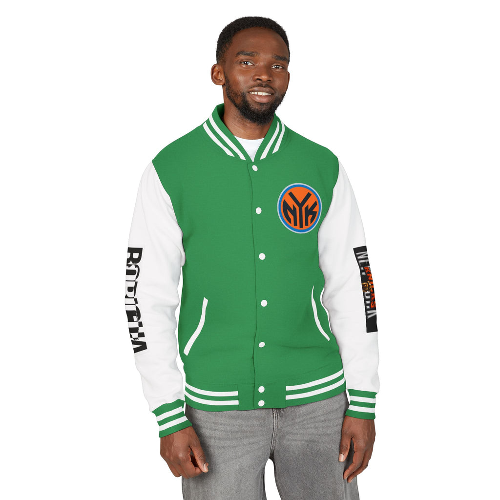 Basketball-Inspired Letterman Jacket — Men's Retro Varsity Sports Jacket Jose AlvarTribute Varsity Jacket