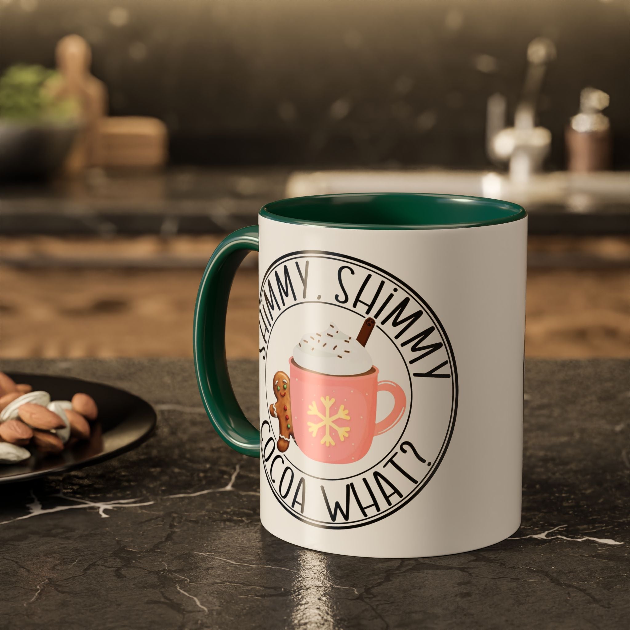 Cute Cocoa Mugs with Gingerbread Design Perfect for Winter Holiday CheerBeverage Cup Christmas Design