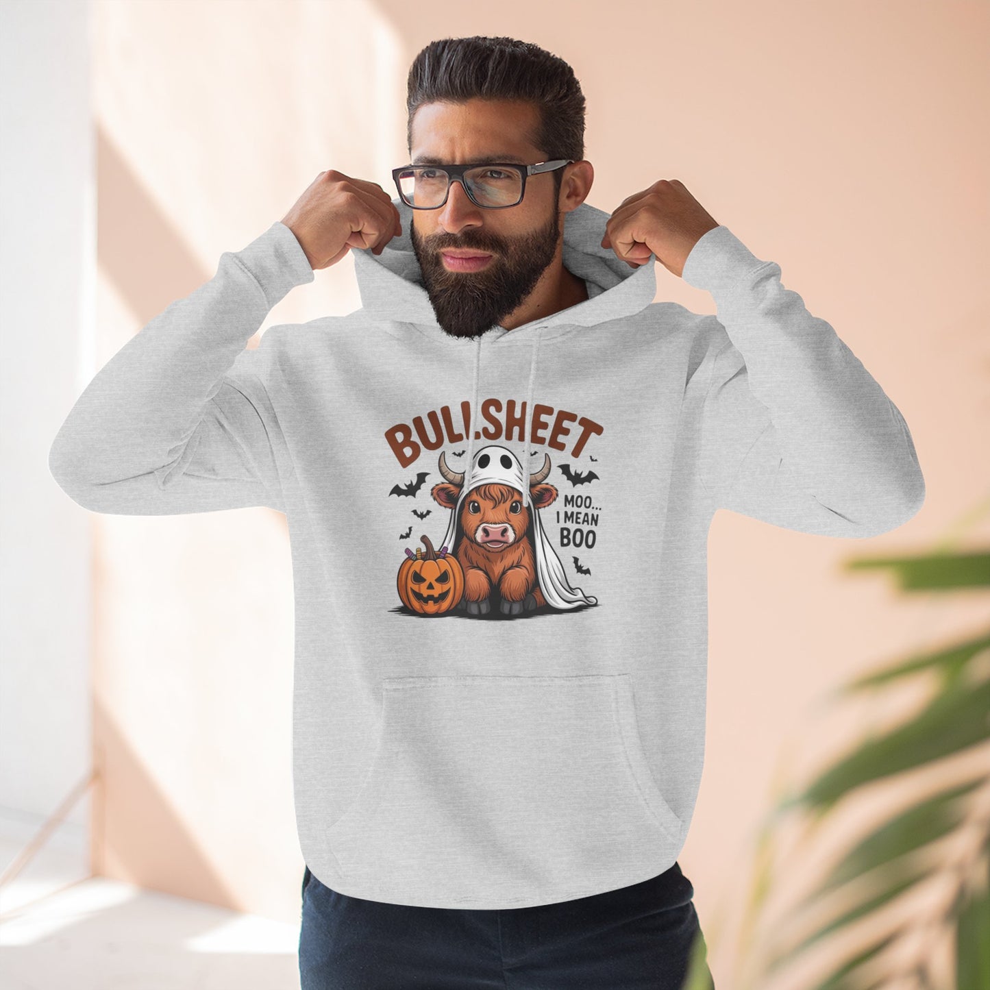 Spooky Vibes Only" Halloween Sweater Cozy Ghostly Fleece Hoodie