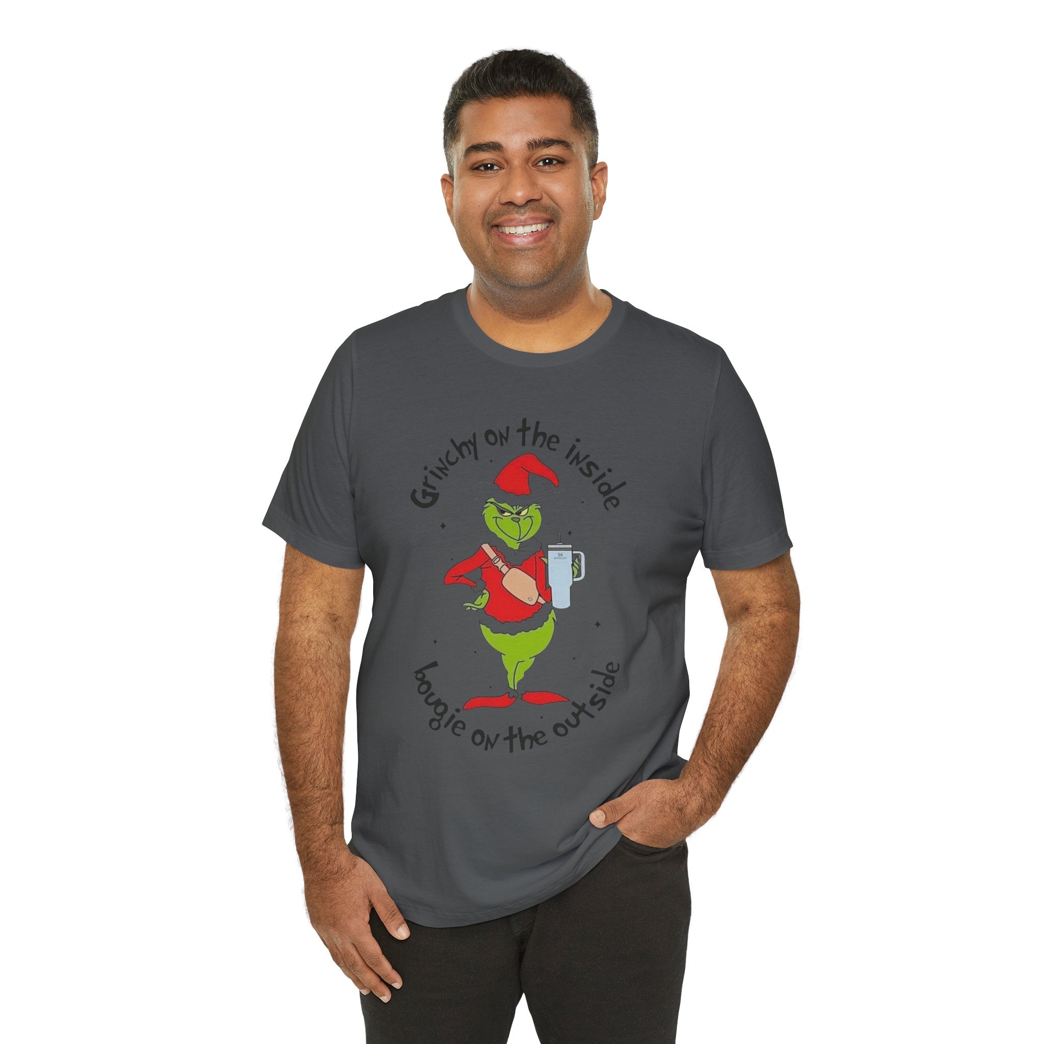 Grinch-Inspired Holiday Tee: 'Grinchy on the Inside, Boogie on the Outside'