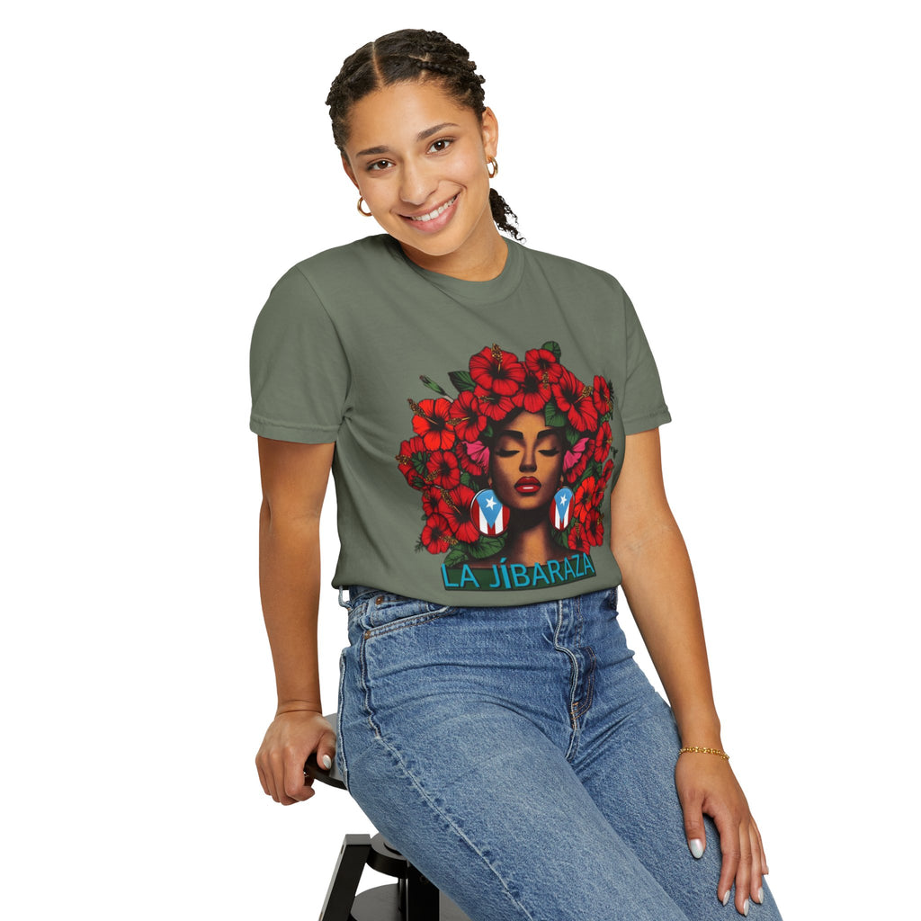 Puerto Rico Navidades T-Shirt — "La Jíbaraza" Floral Puerto Rican Pride Tee