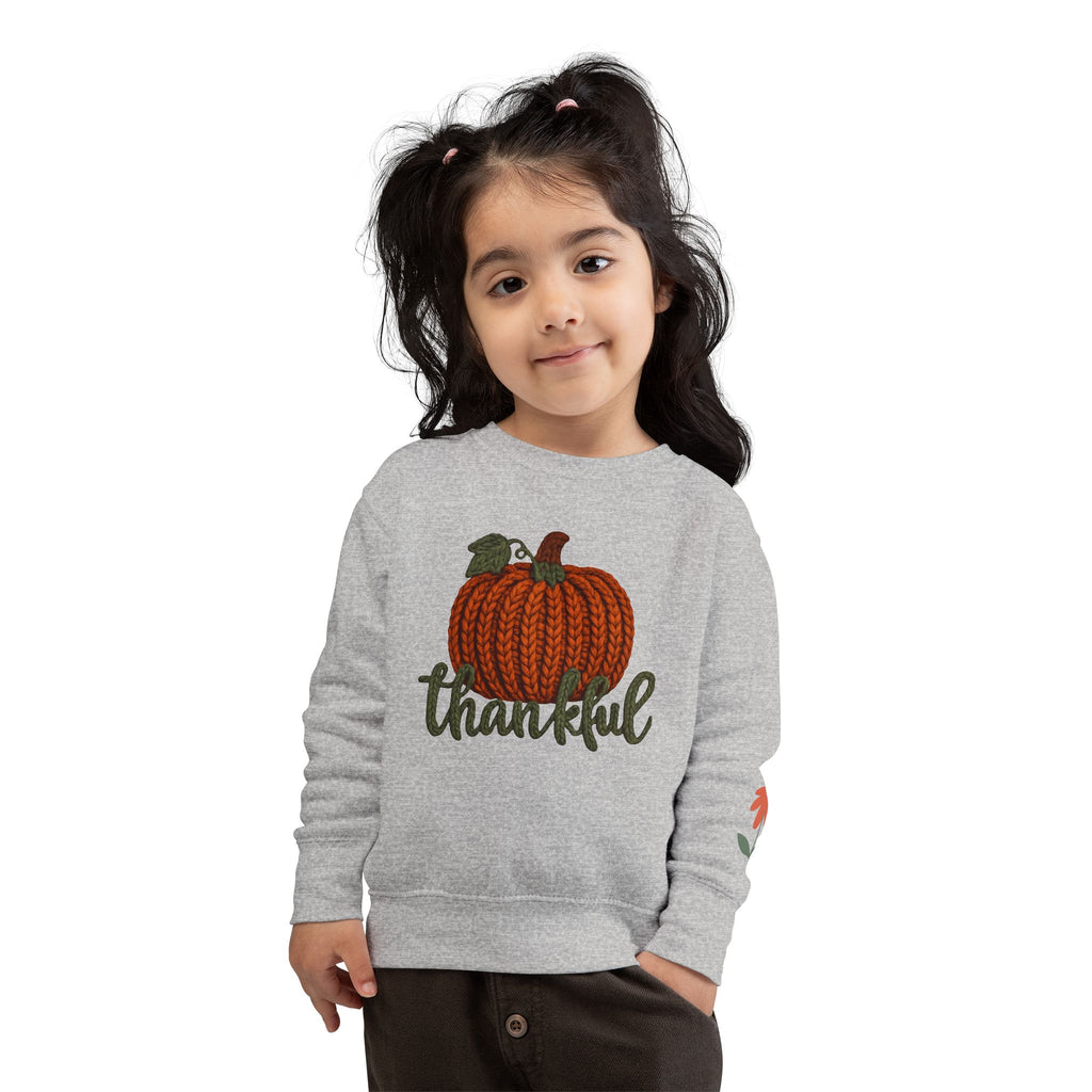 Toddler Sweatshirt  "Thankful" Pumpkin Fall Pullover