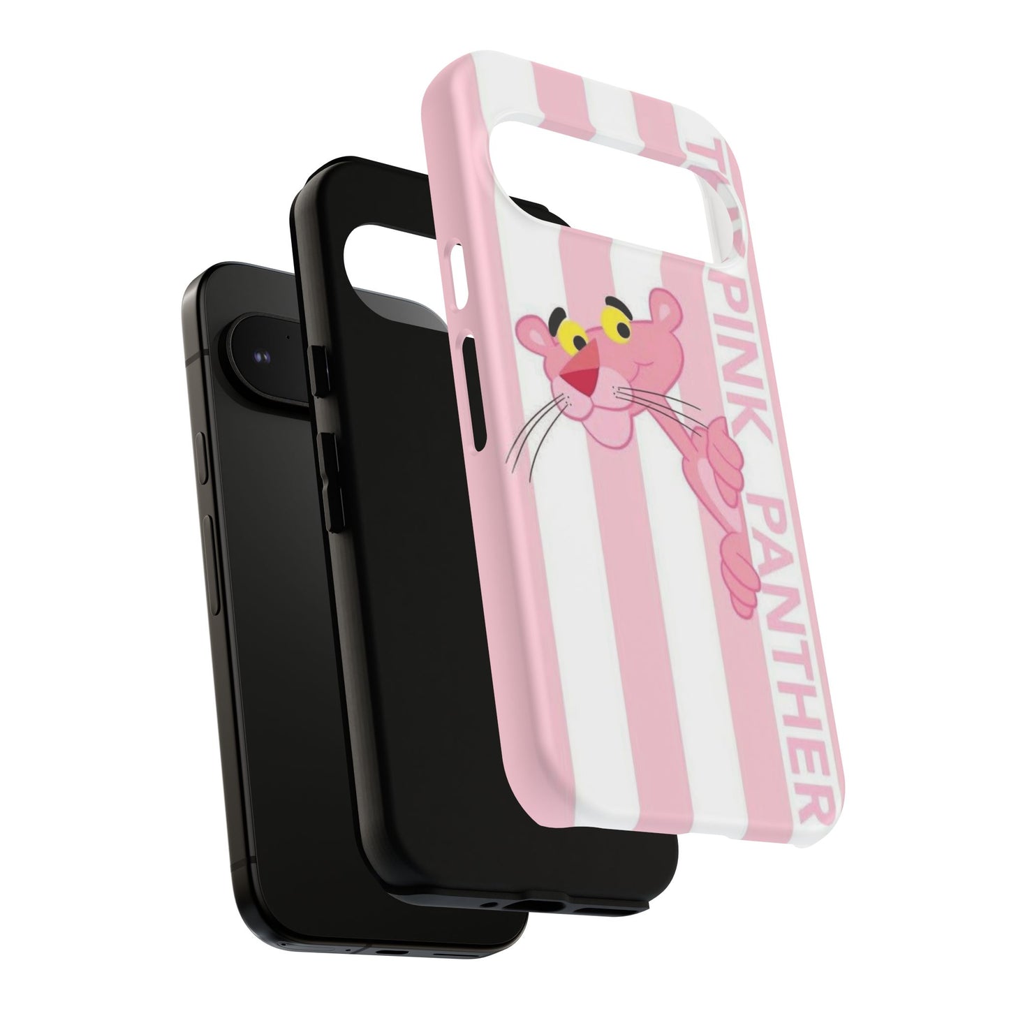 Pink Panther Tough Case Retro Striped Phone Case with "The Pink Panther" Design