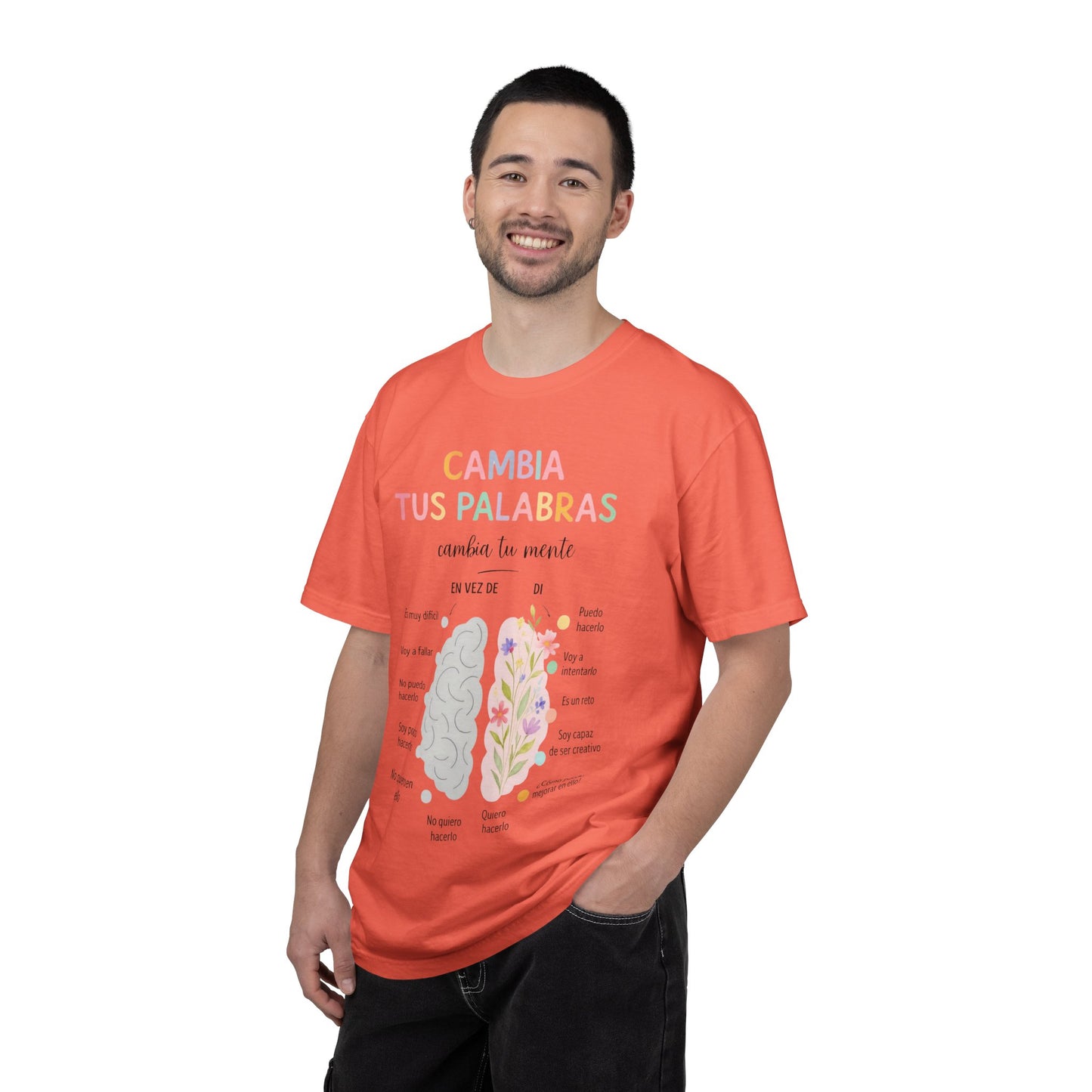Cambia Tus Palabras Floral Positivity T-Shirt