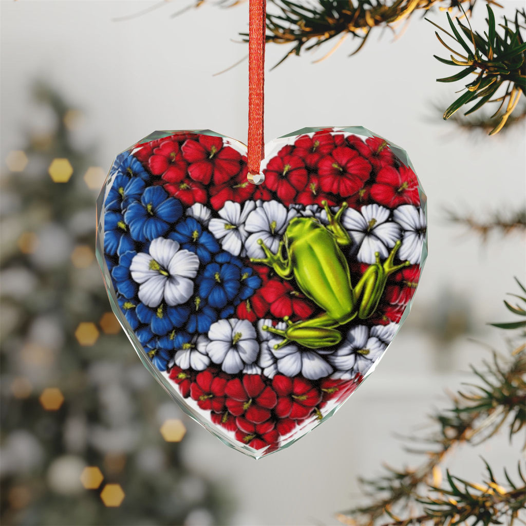Boricua Pride Glass Ornament – Puerto Rico Island Decor Gift