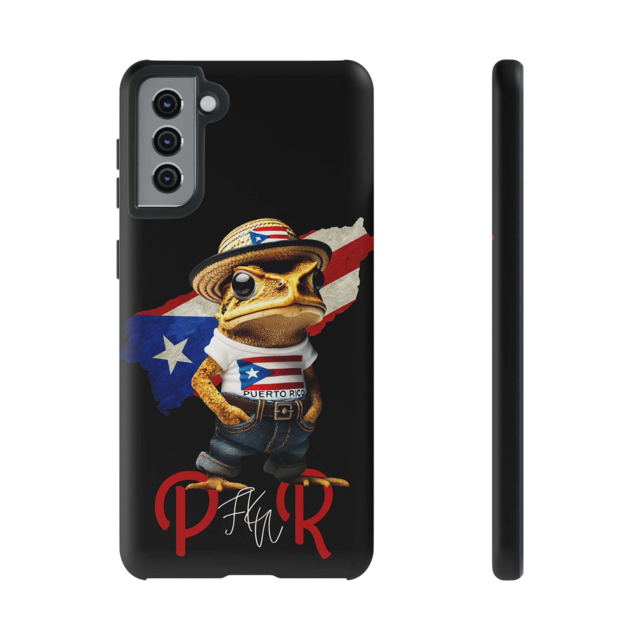 Puerto Rican Frog Tough Phone Case  Puerto Rico Flag Patriotic Protective Case