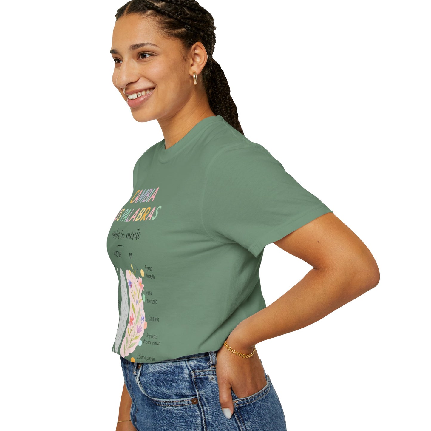 Cambia Tus Palabras Floral Positivity T-Shirt