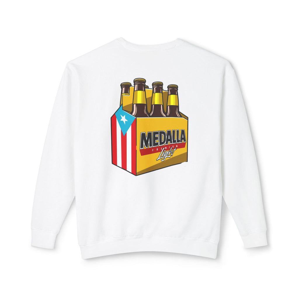 Medalla Light Puerto Rico Sweatshirt Coqui Boricua flag  Beer Pack Graphic Puerto Rico Navidades