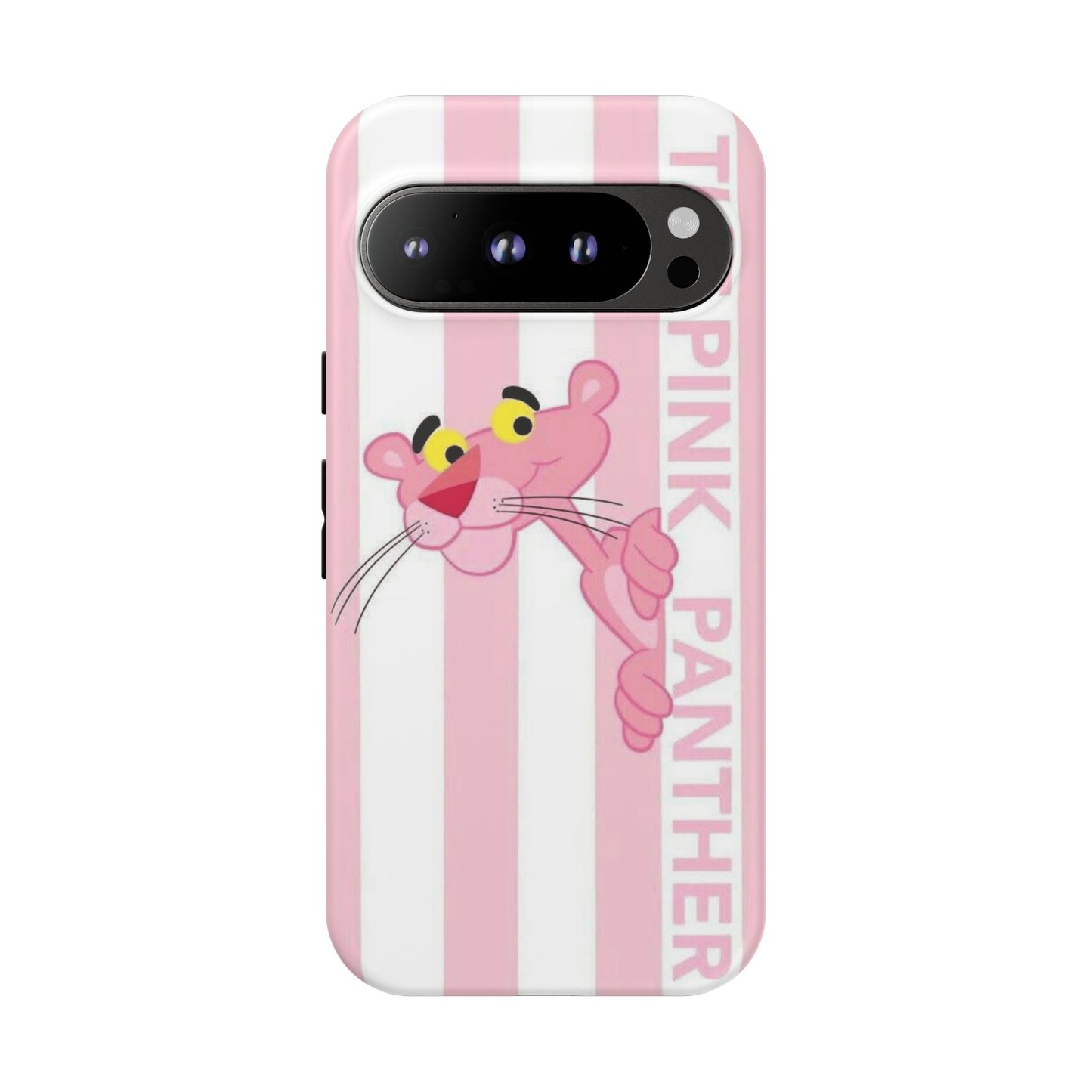 Pink Panther Tough Case Retro Striped Phone Case with "The Pink Panther" Design