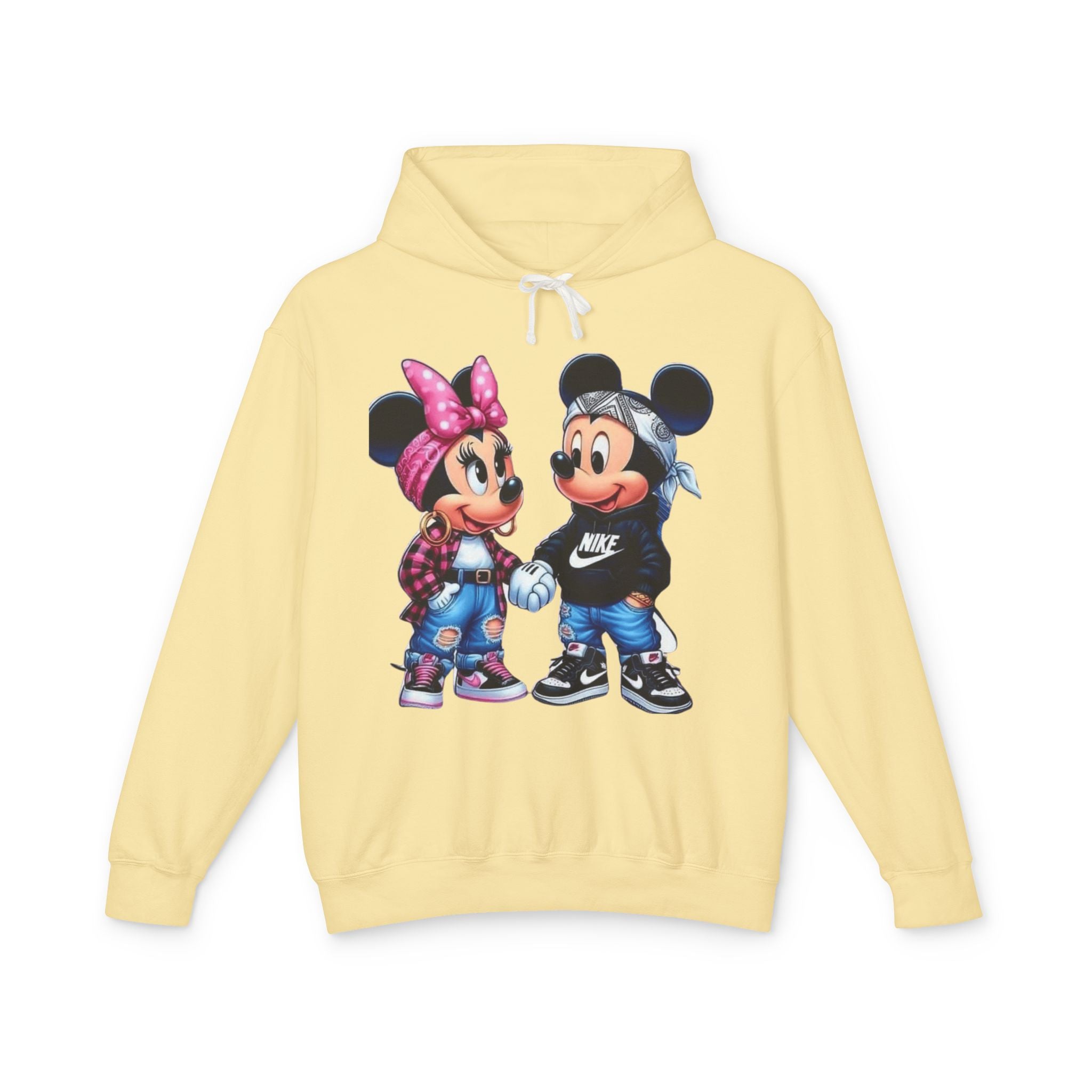 Valentine Cartoon Couple Hoodie  Cute Mickey & Minnie Style Graphic