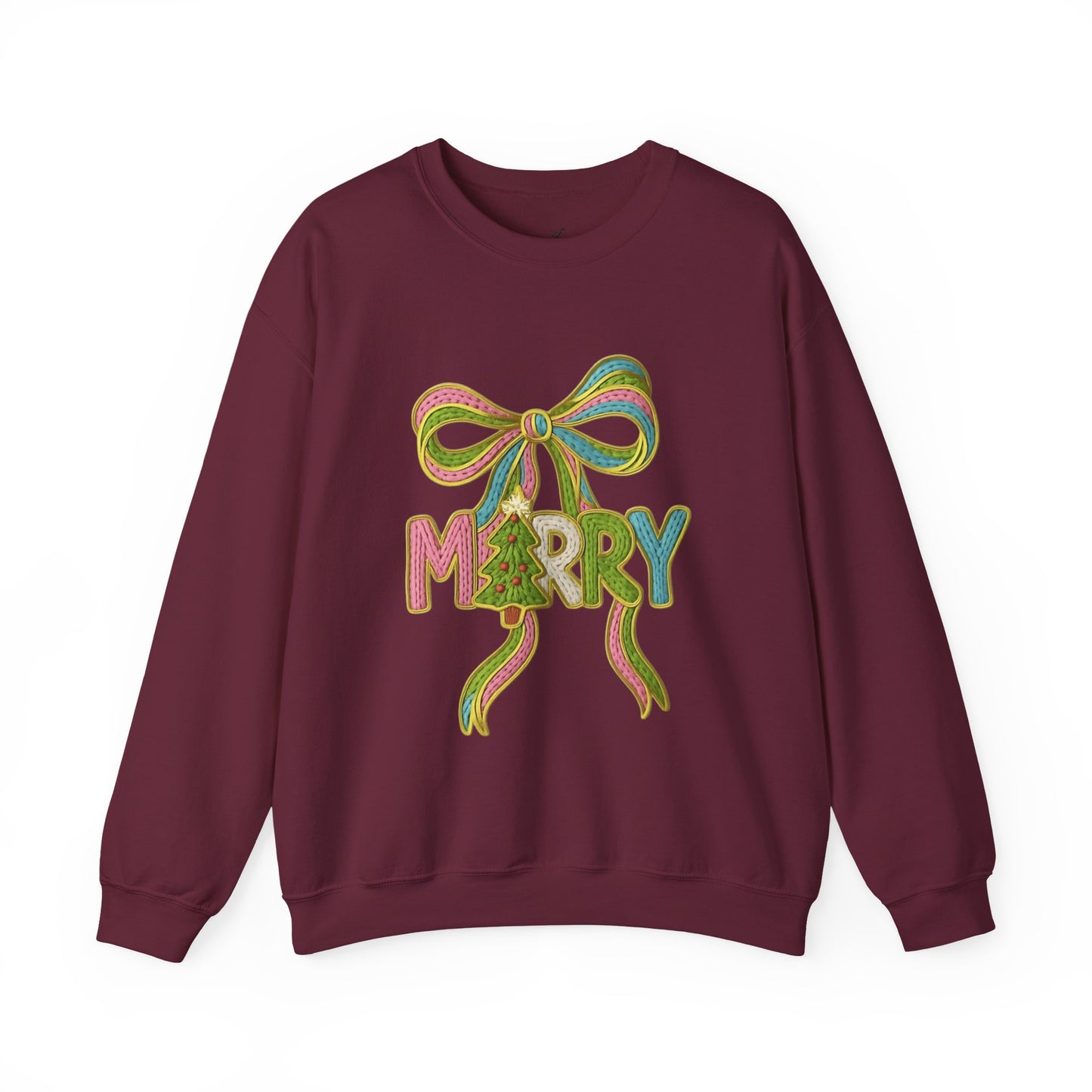 Festive Holiday Designs and Quotes Candy Christmas Tree Sweatshirt — Holiday Candyland Crewneck
