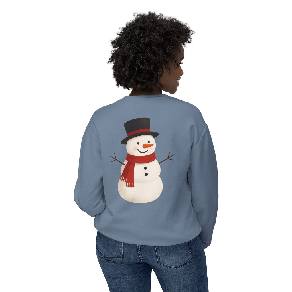 Snowman Crewneck Sweatshirt  Cute Holiday Snowman Pullover
