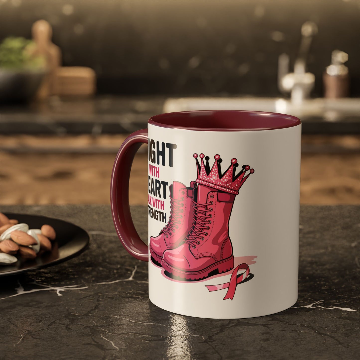 You Beat It! Cancer Survivor Mug | Motivational Gift for Her or Him | Warrior Mug