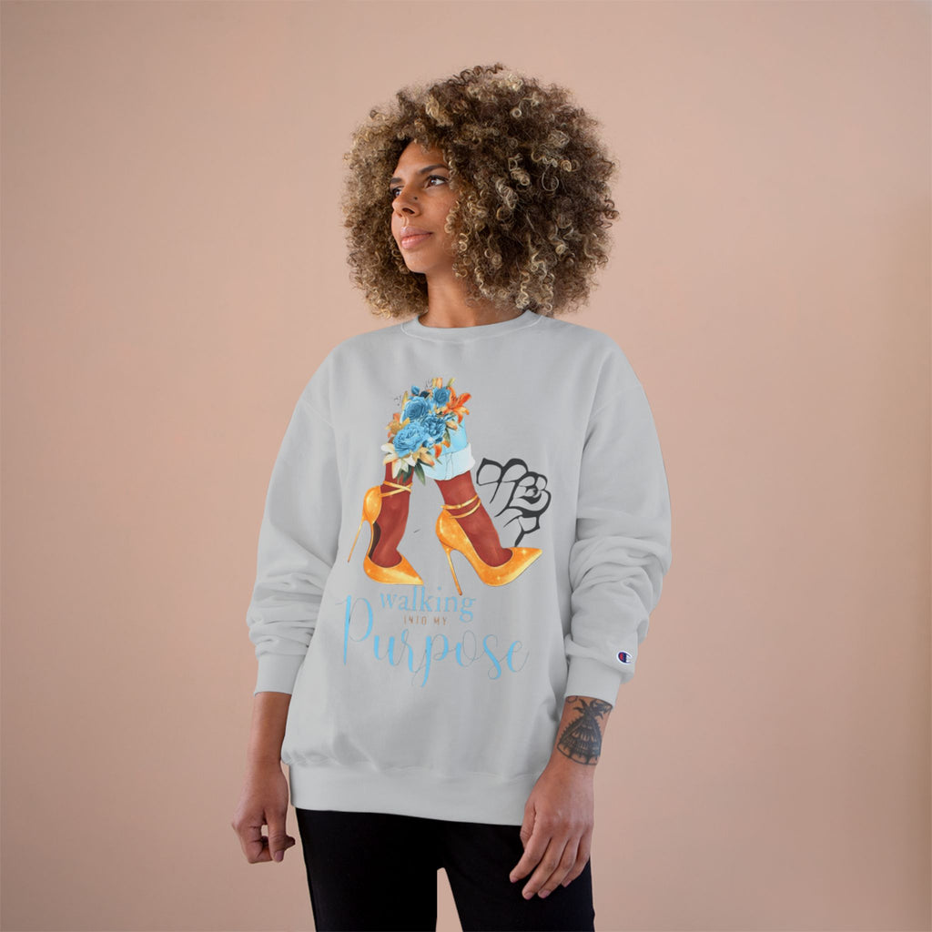 Walking with Purpose Sweatshirt  Floral Heels Inspirational Crewneck