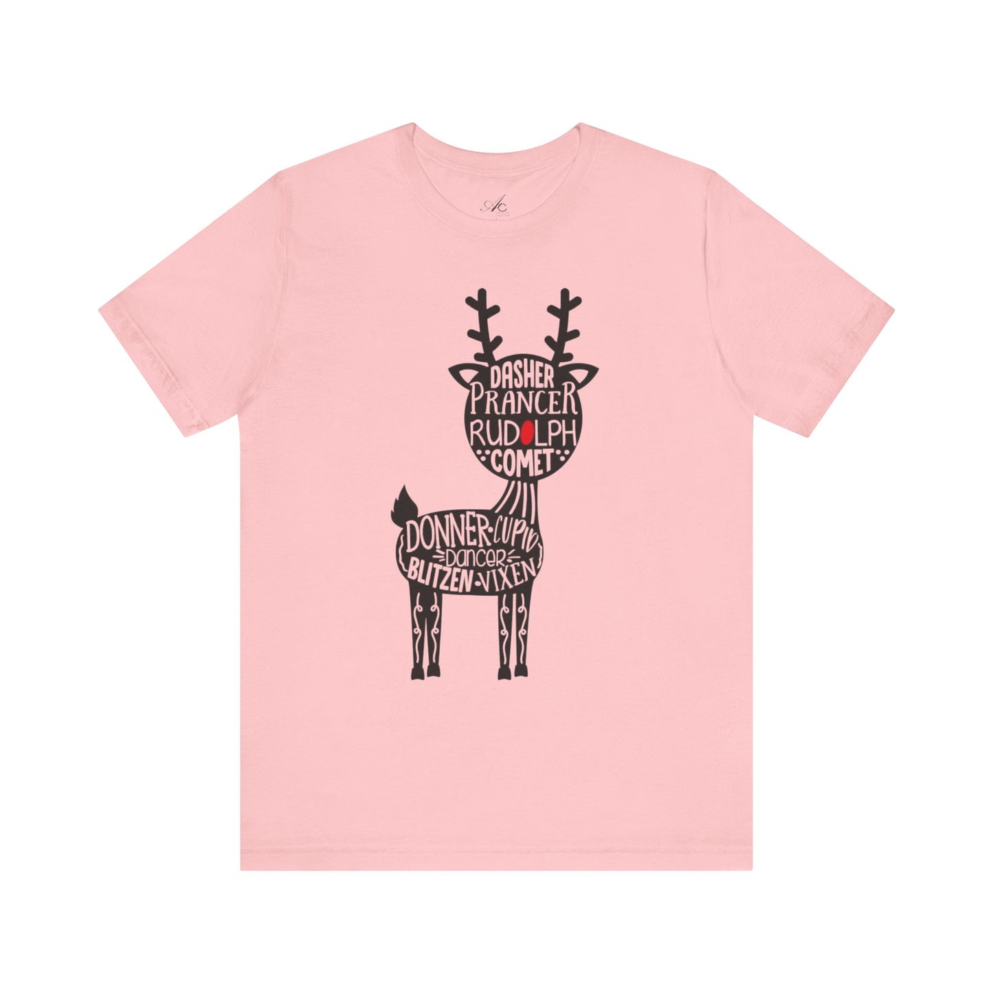Christmas Reindeer Graphic Tee - Unisex Jersey Short Sleeve Shirt