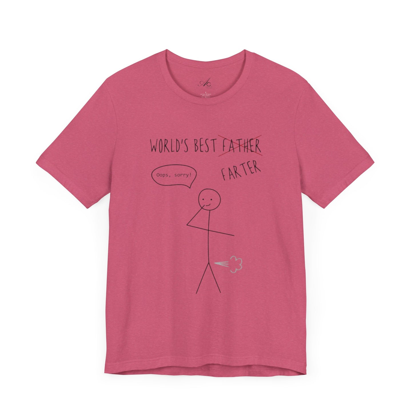 Funny Unisex T-Shirt for Dad, World's Best Farter Tee, Best Dad Ever Shirt, Gift for Father's Day, Dad Humor Apparel