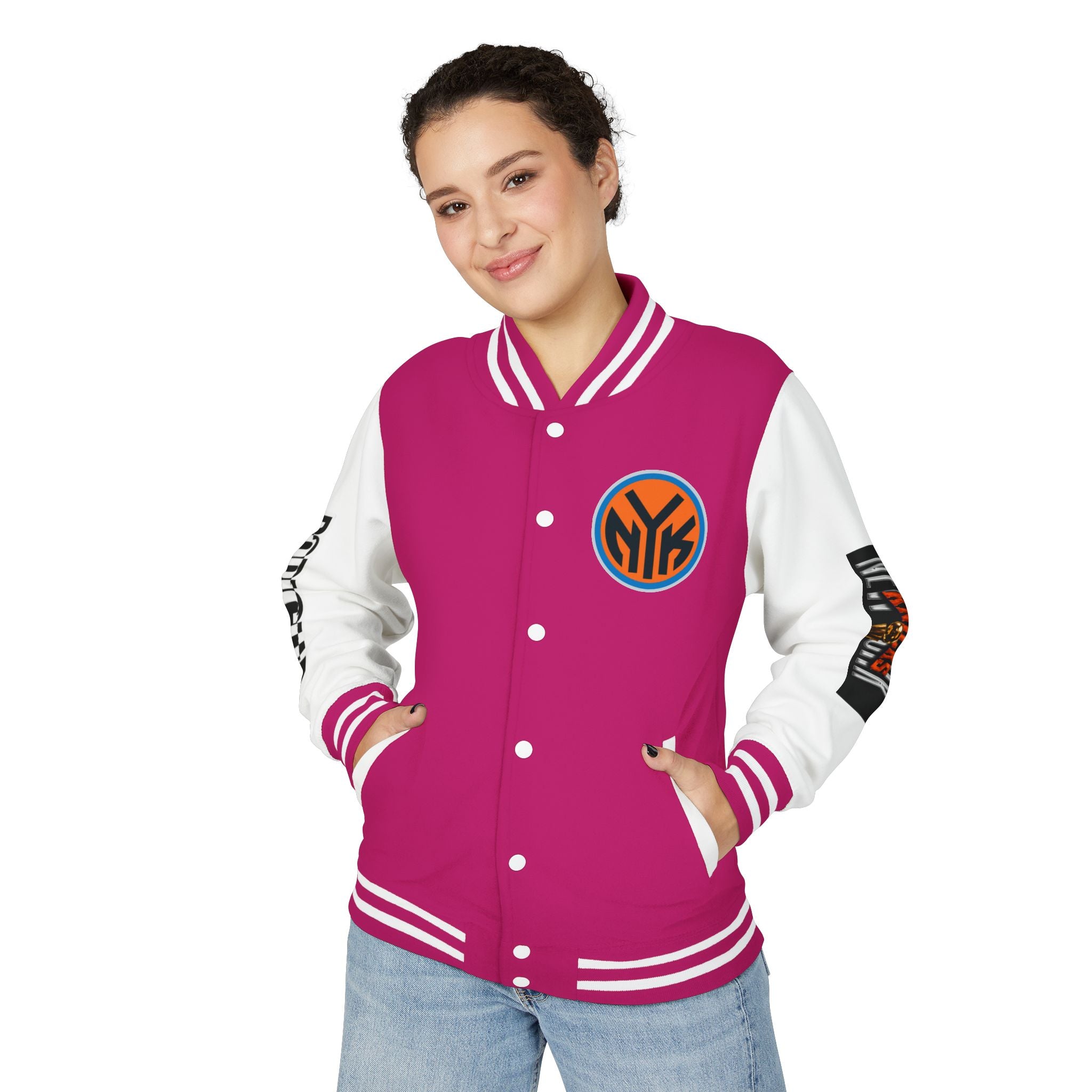 Basketball-Inspired Letterman Jacket — Men's Retro Varsity Sports Jacket Jose AlvarTribute Varsity Jacket