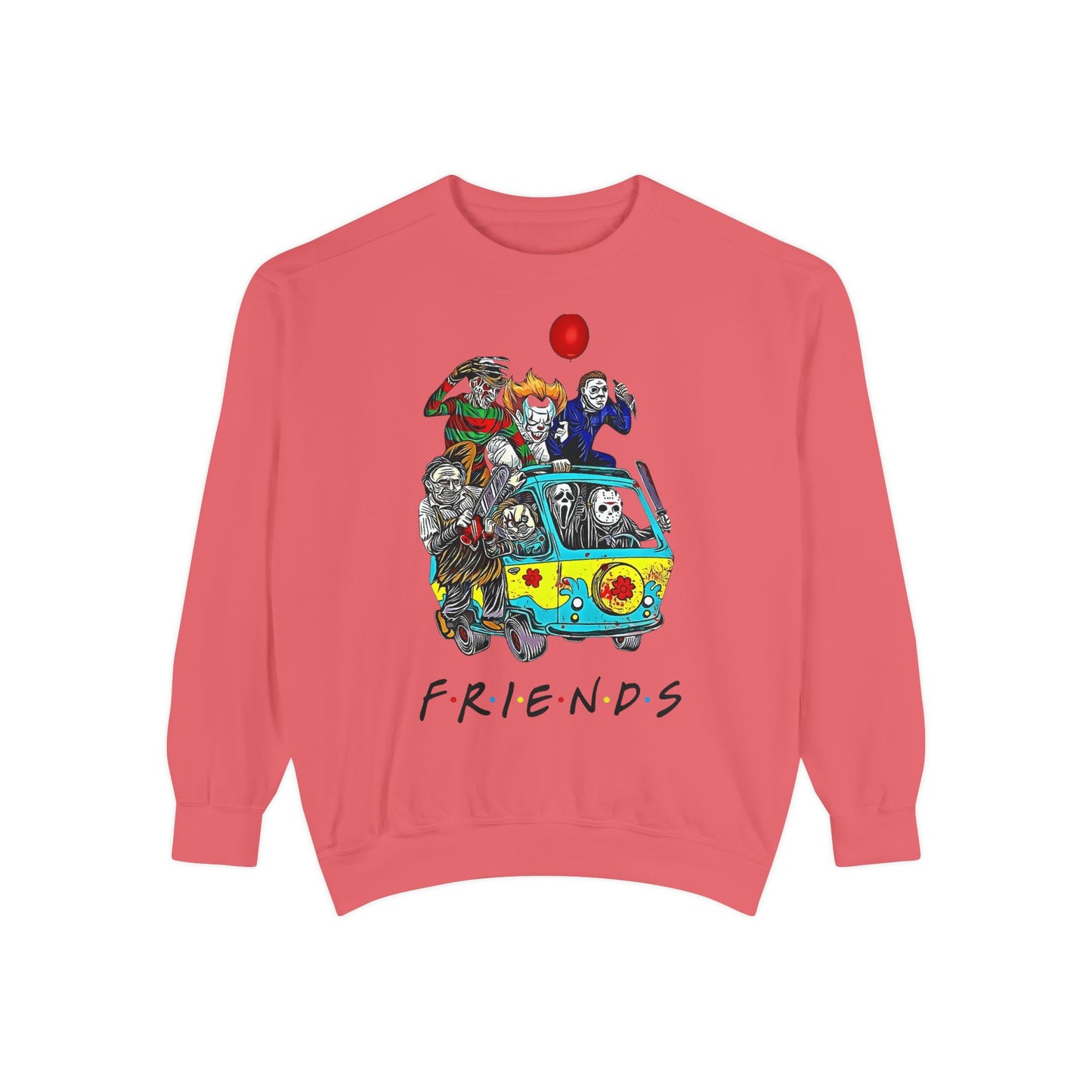 Friends-Inspired Unisex Garment-Dyed Sweatshirt, Cozy Casual Wear, Unique Graphic Sweatshirt, Perfect Gift, Everyday Style