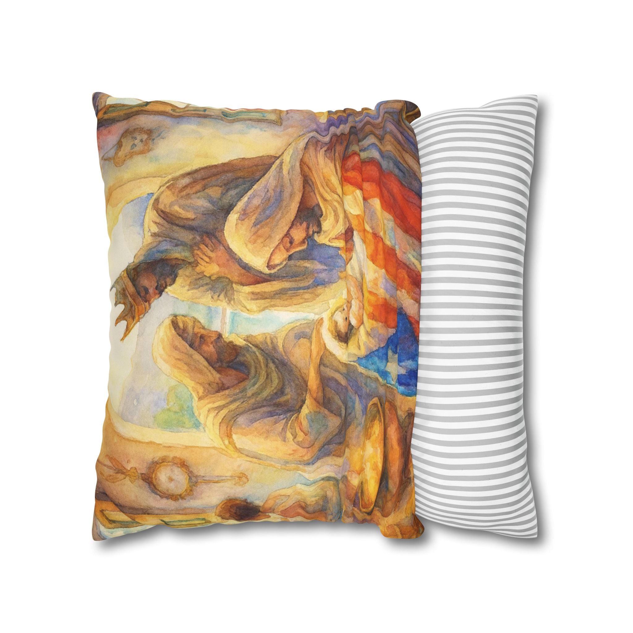 The Tree Kings with  Baby Jesus Decorative Pillow los Tres Reyes Magos Puerto Rico Culture Pillow