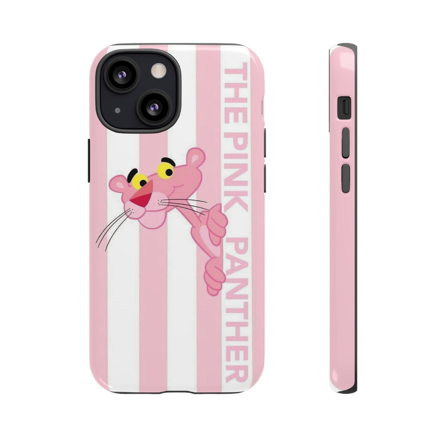 Pink Panther Tough Case Retro Striped Phone Case with "The Pink Panther" Design