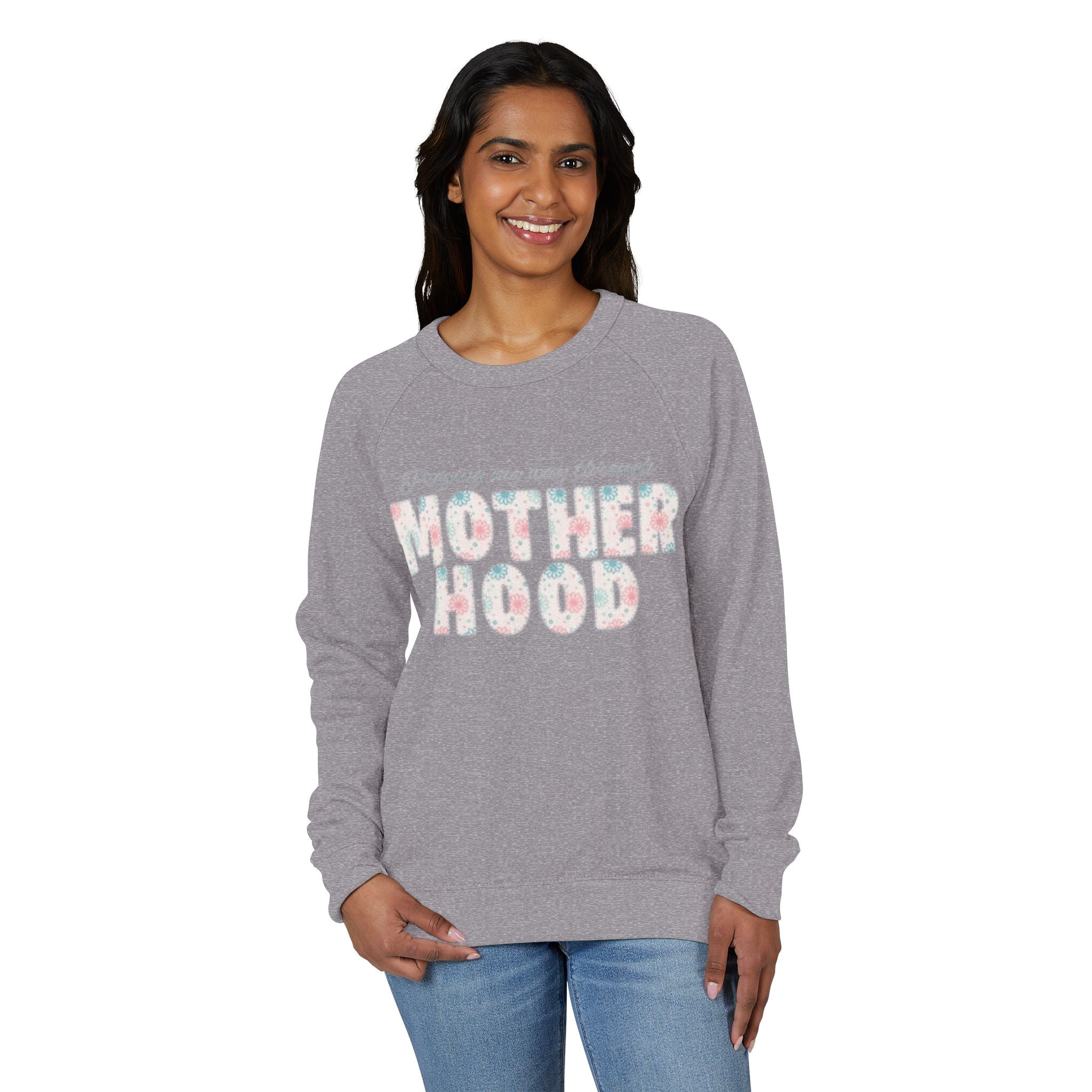 Motherhood Crewneck Sweatshirt  'Blessed with the Chaos' Raglan Pullover for Moms