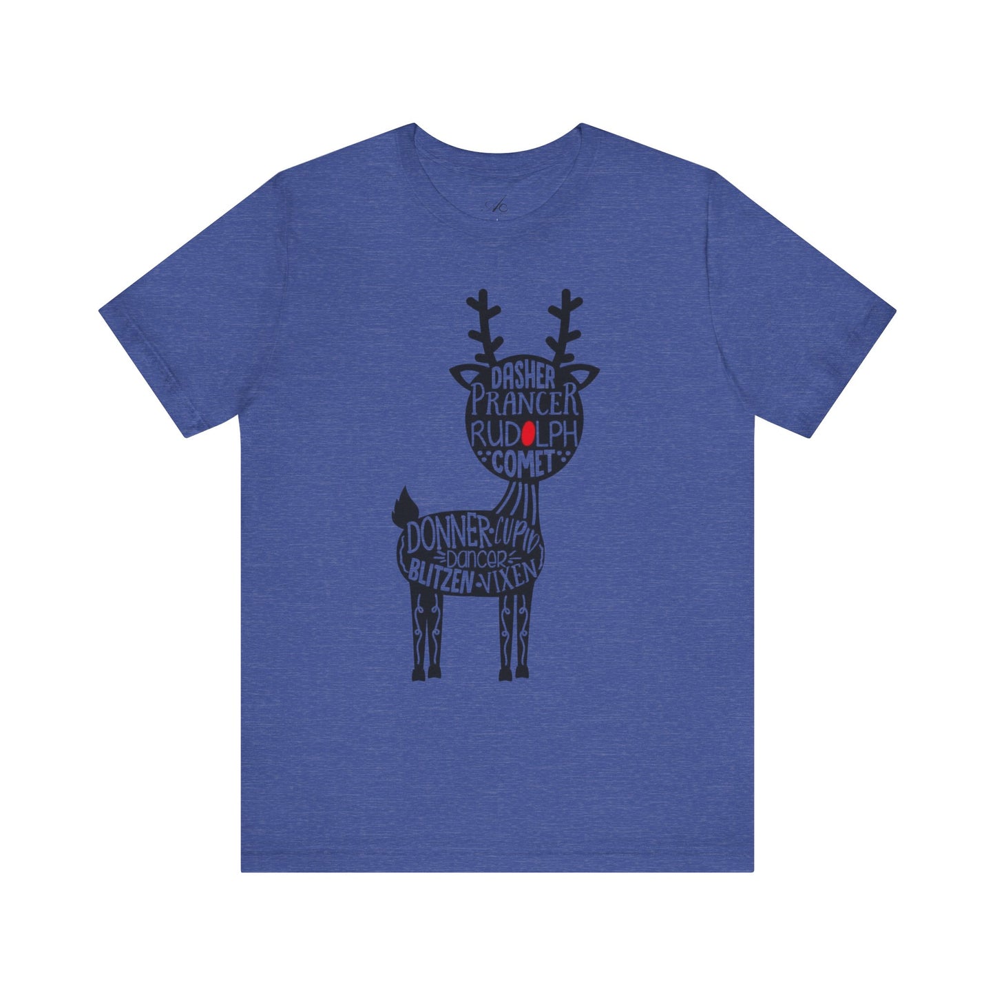 Christmas Reindeer Graphic Tee - Unisex Jersey Short Sleeve Shirt