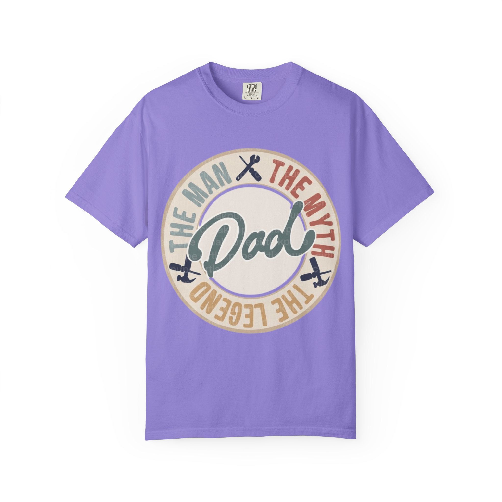 Dad Retro Badge T-Shirt — “Dad: The Man, The Myth, The Legend” Father’s Day Tee