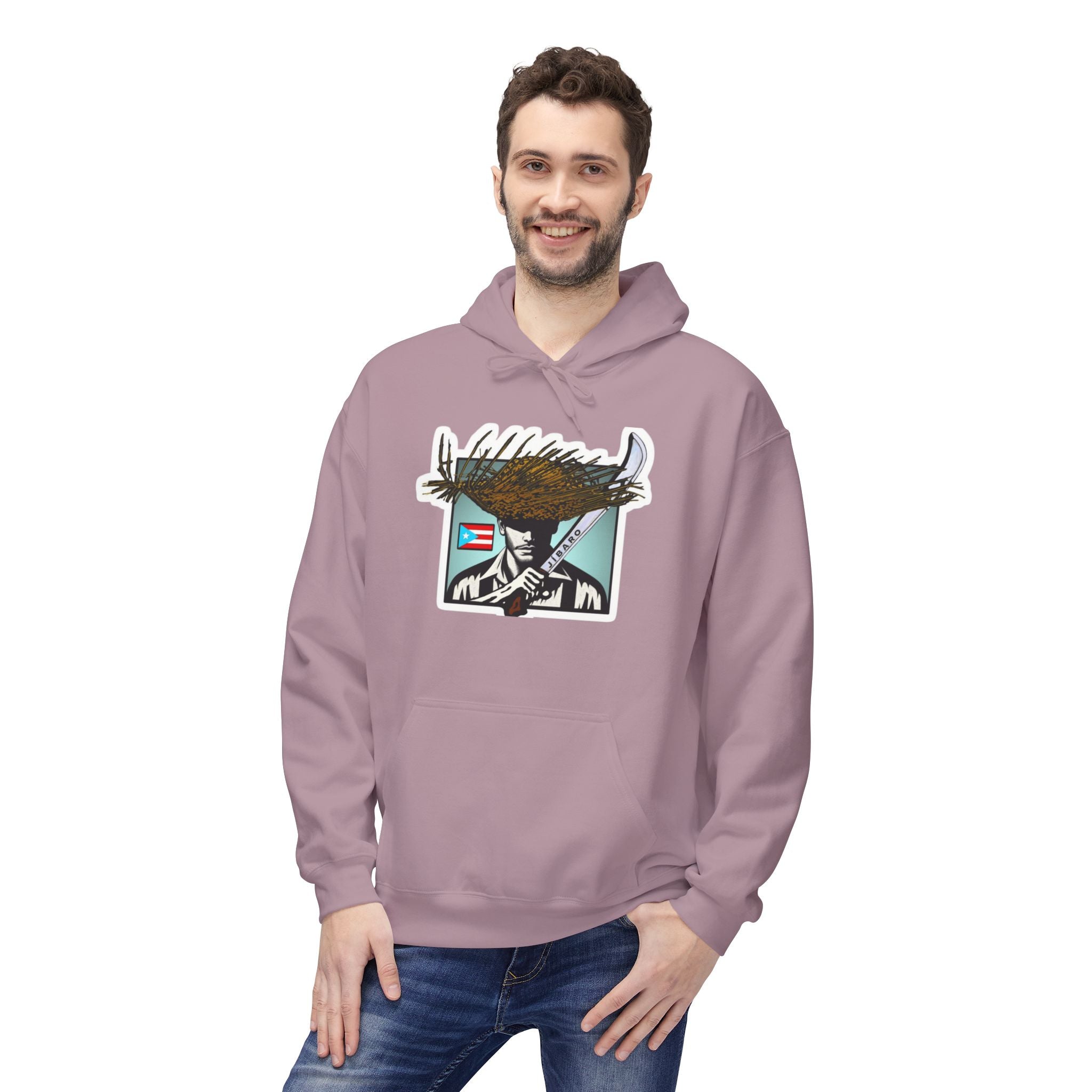 Gíbaro Hoodie  Puerto Rican Pride Pullover with Flag Machete Design