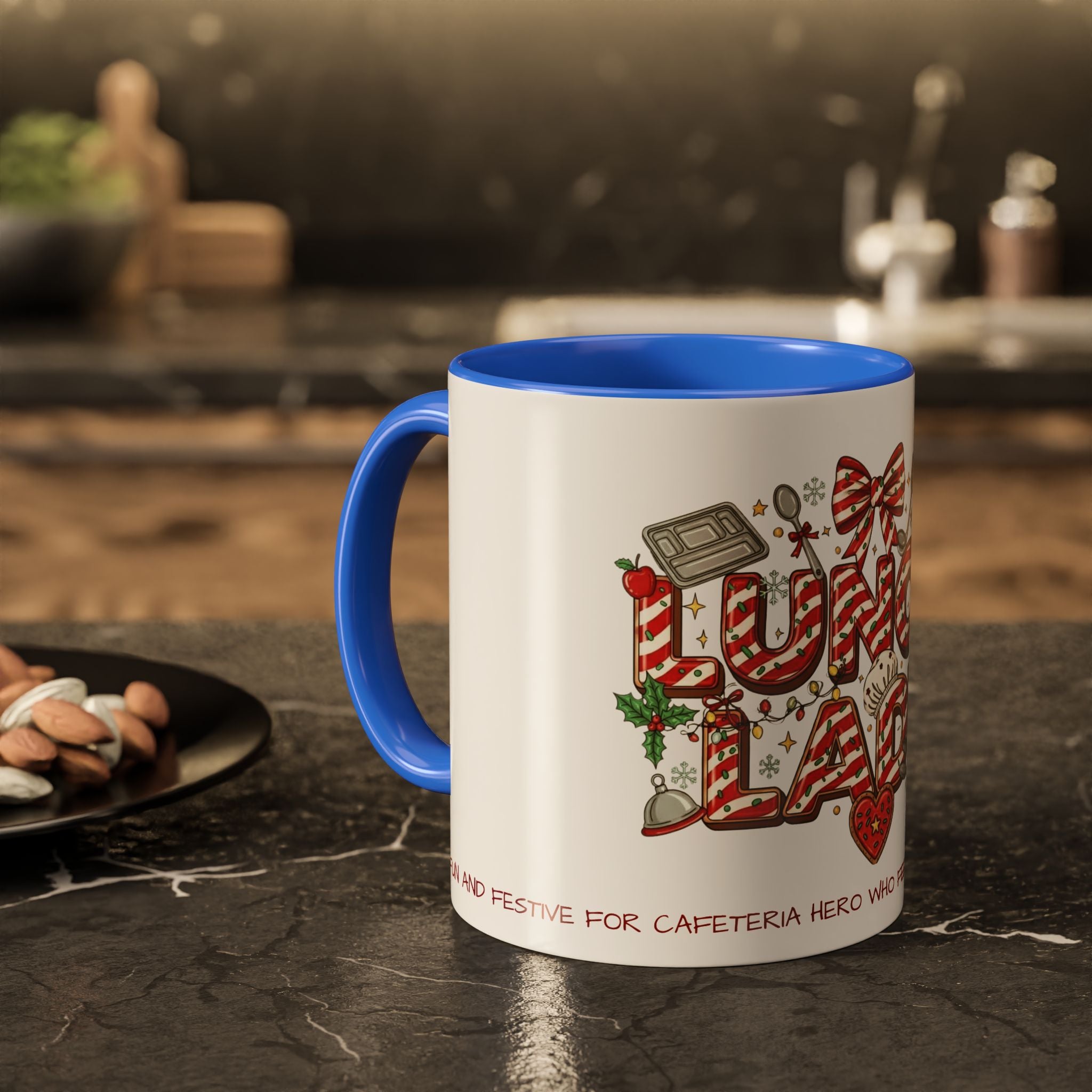 Lunch Lady Mug "Cafeteria Hero Who Feeds the Whole School With Love" | 11oz/15oz Gift  School Staff Christmas Mug Collection