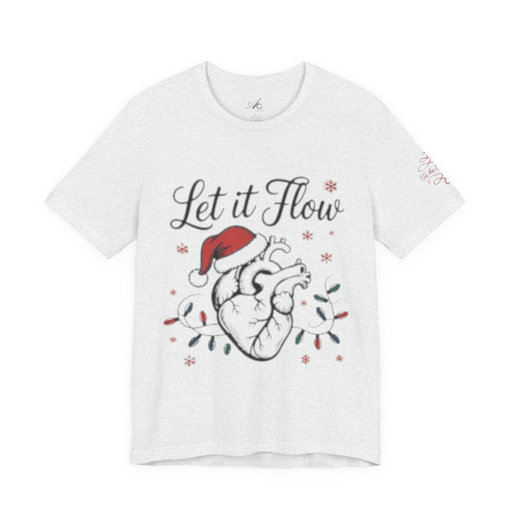 Let It Flow Heart Tee  Christmas Anatomical Heart Shirt